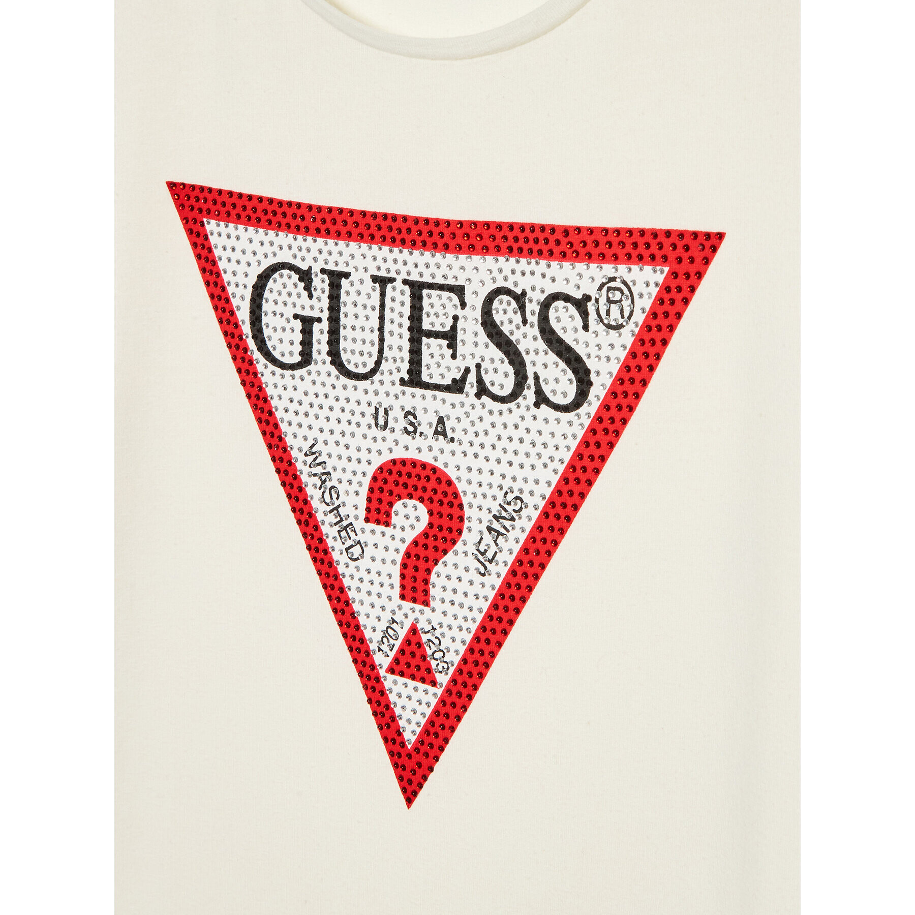 Guess Tricou J2YI51 K6YW1 Alb Regular Fit - Pled.ro