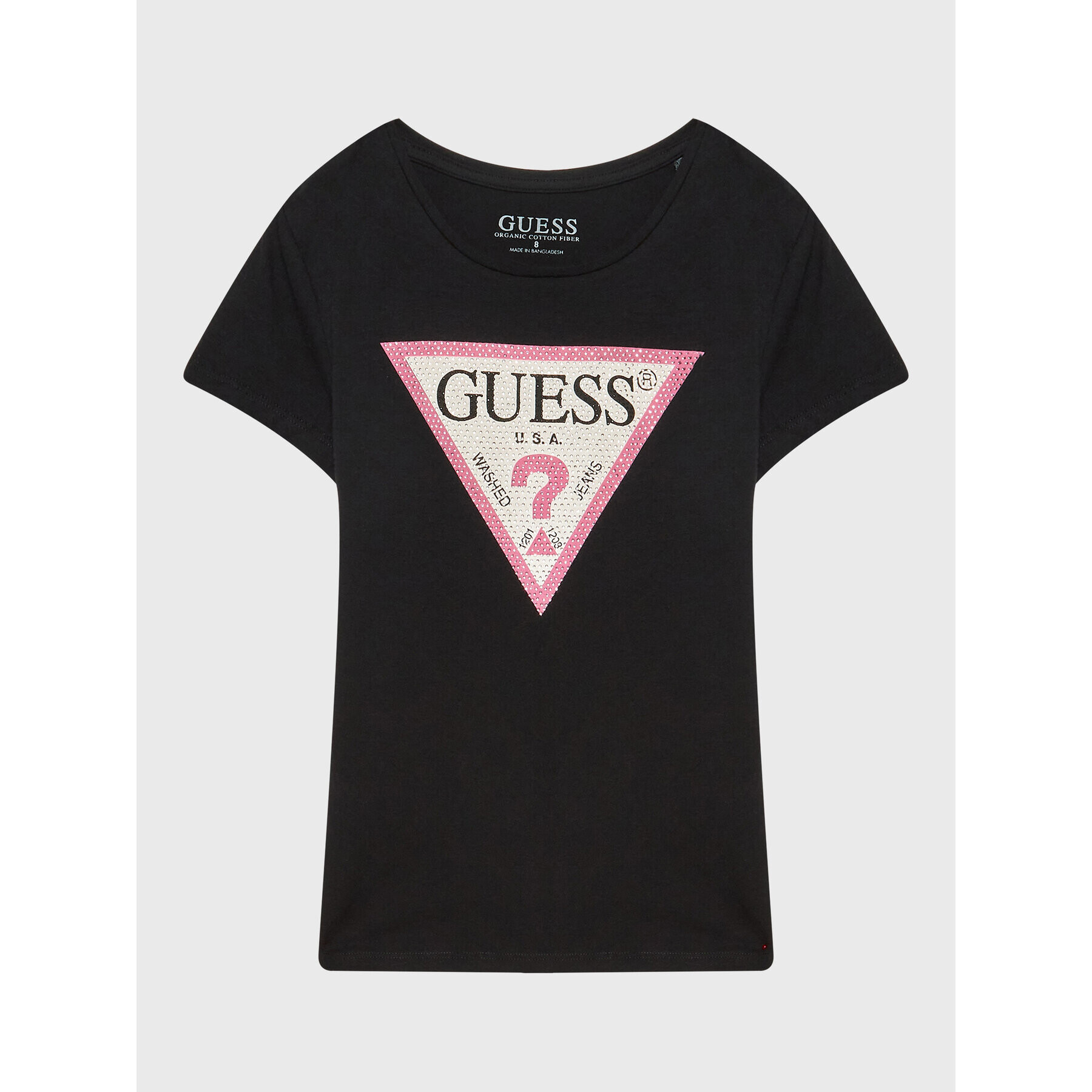 Guess Tricou J2YI51 K6YW1 Negru Regular Fit - Pled.ro