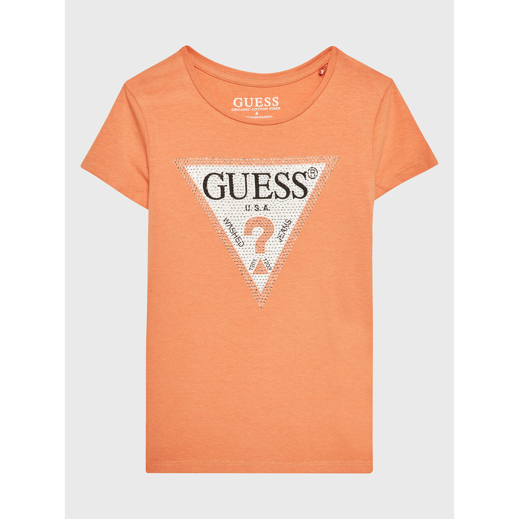 Guess Tricou J2YI51 K6YW1 Portocaliu Regular Fit - Pled.ro