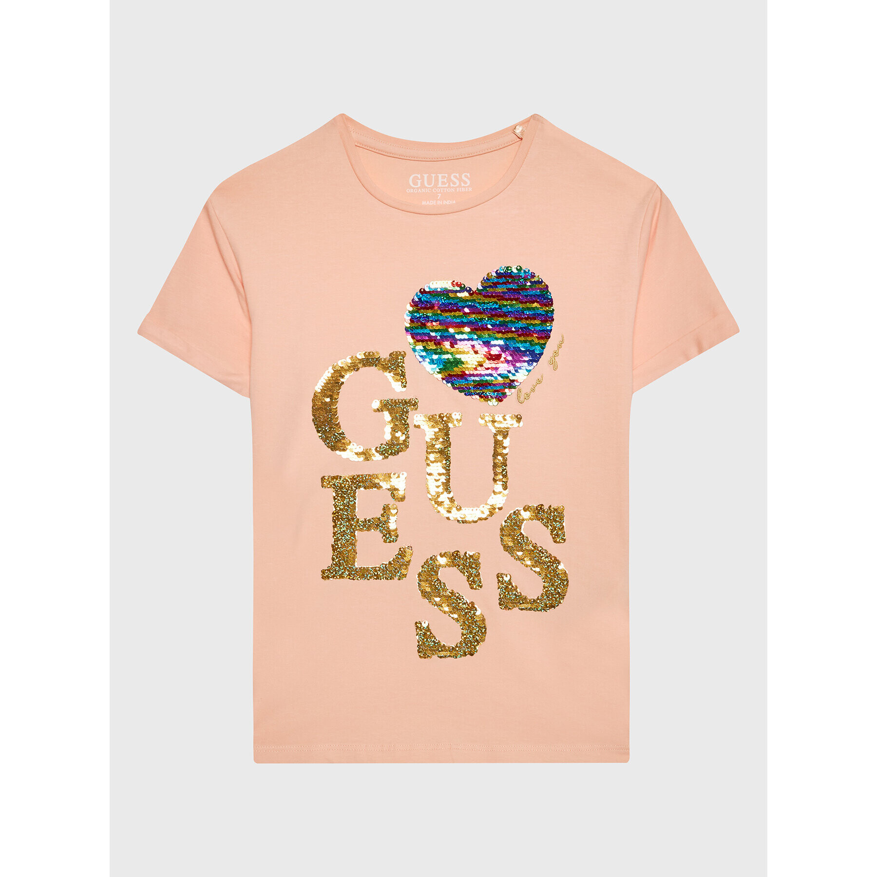 Guess Tricou J3GI04 K6YW1 Portocaliu Regular Fit - Pled.ro