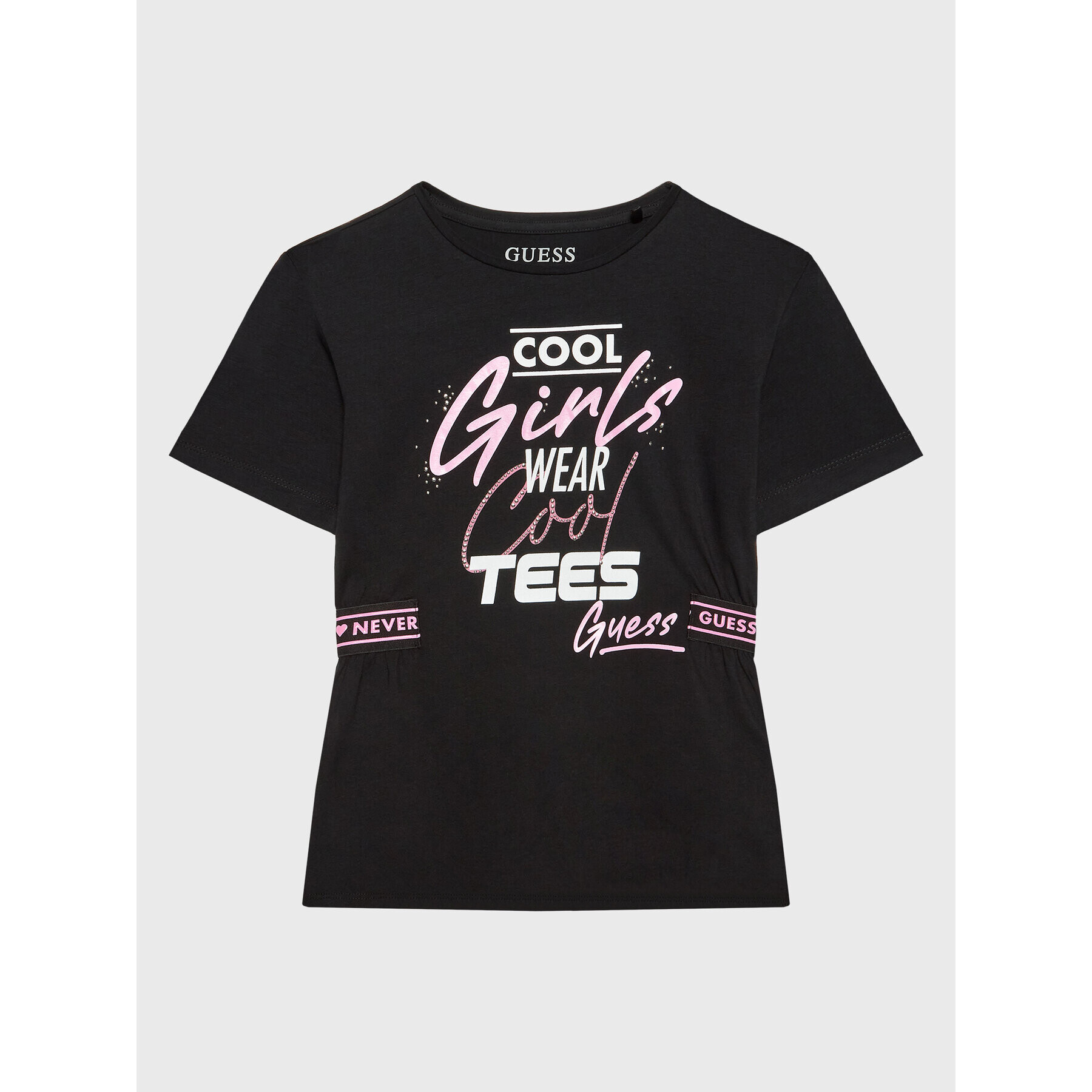 Guess Tricou J3RI09 K6YW3 Negru Regular Fit - Pled.ro