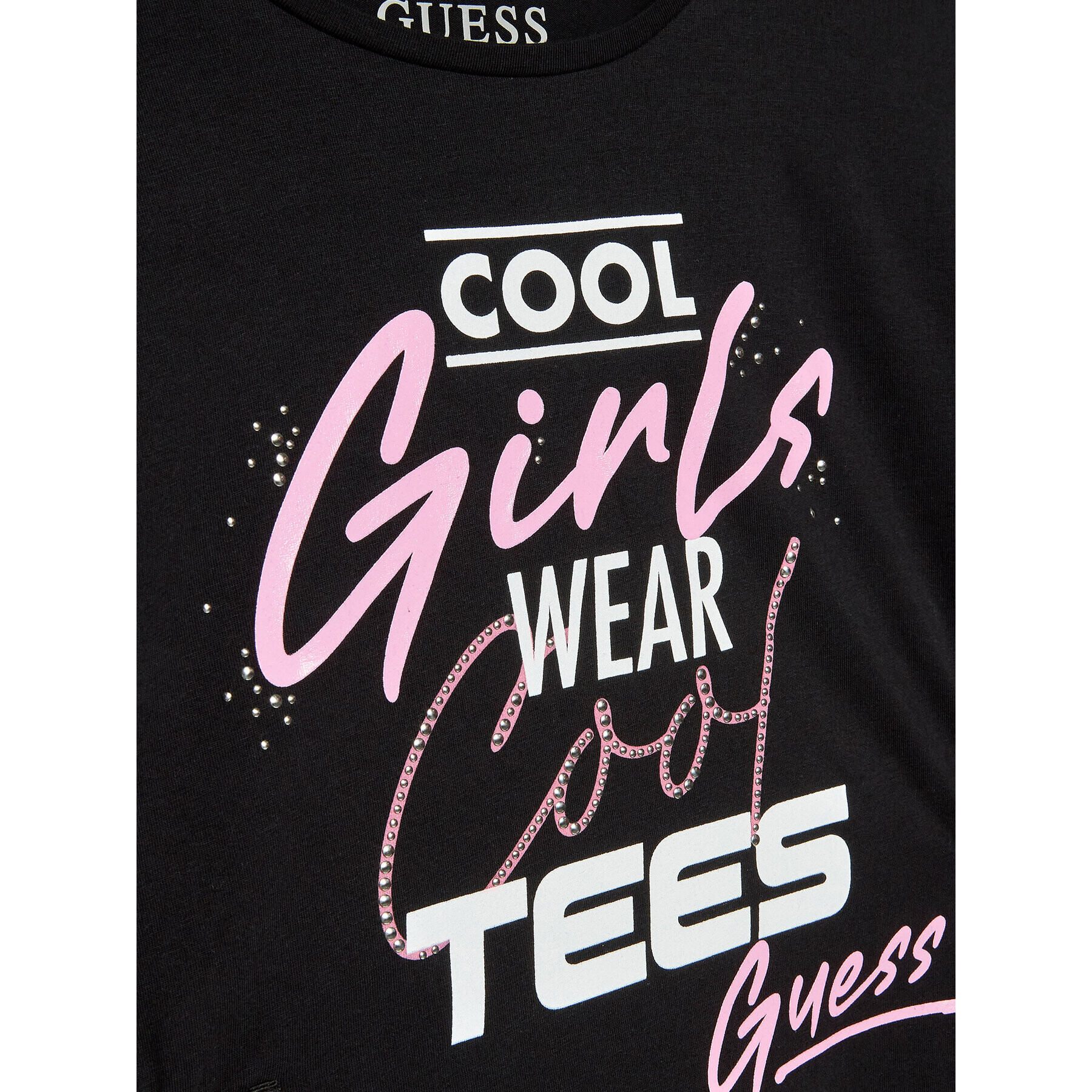 Guess Tricou J3RI09 K6YW3 Negru Regular Fit - Pled.ro