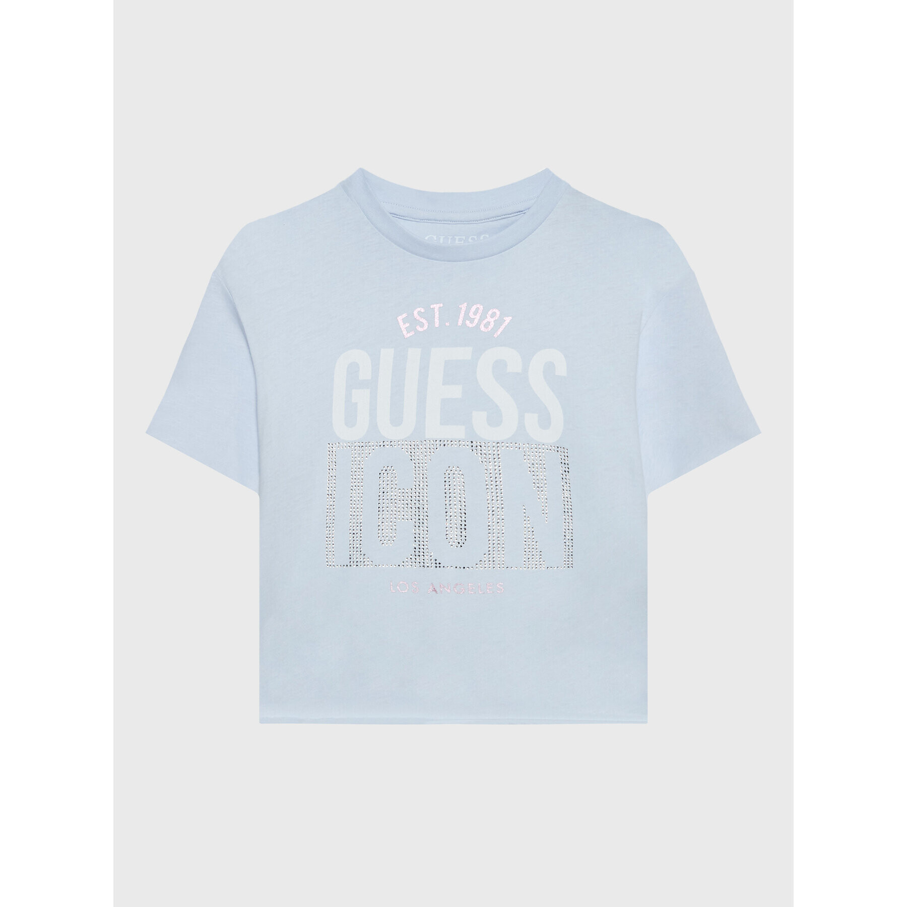 Guess Tricou J3RI13 K8HM3 Albastru Regular Fit - Pled.ro