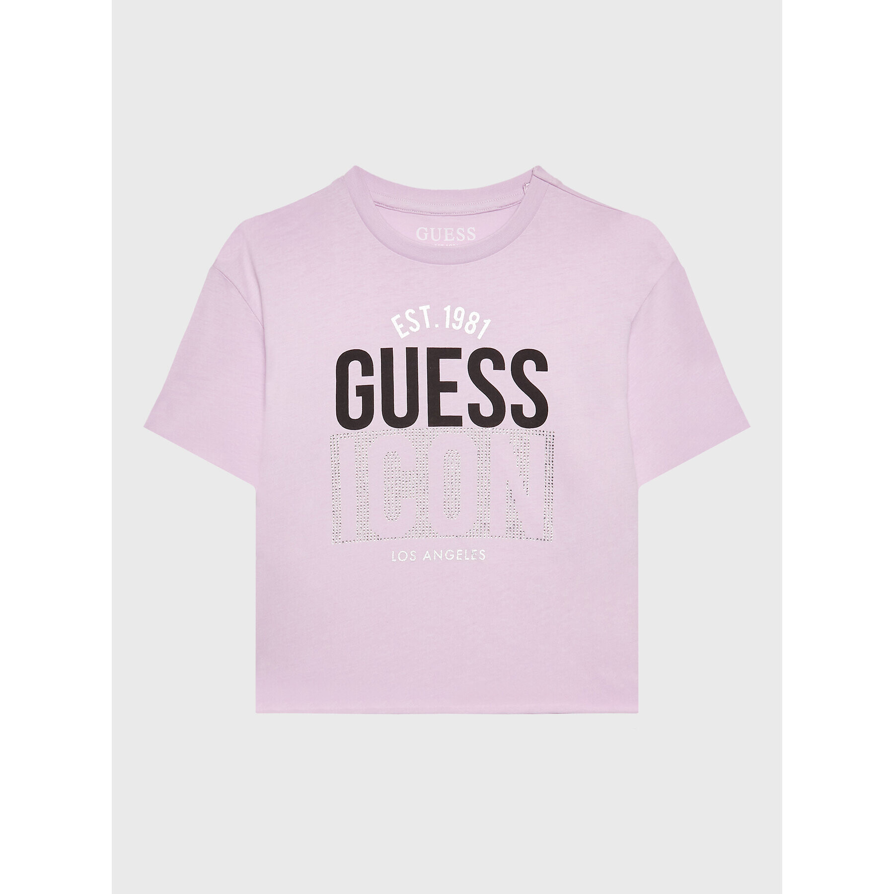 Guess Tricou J3RI13 K8HM3 Violet Regular Fit - Pled.ro