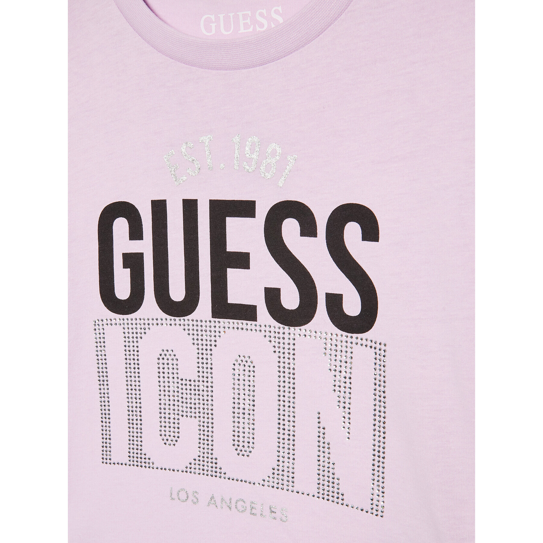 Guess Tricou J3RI13 K8HM3 Violet Regular Fit - Pled.ro