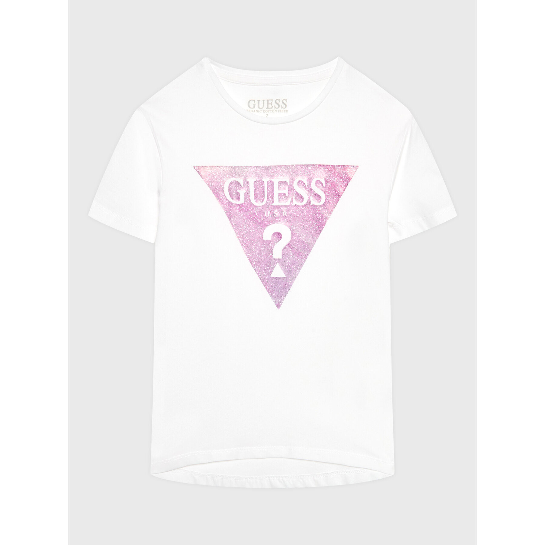 Guess Tricou J3RI32 K6YW1 Alb Regular Fit - Pled.ro