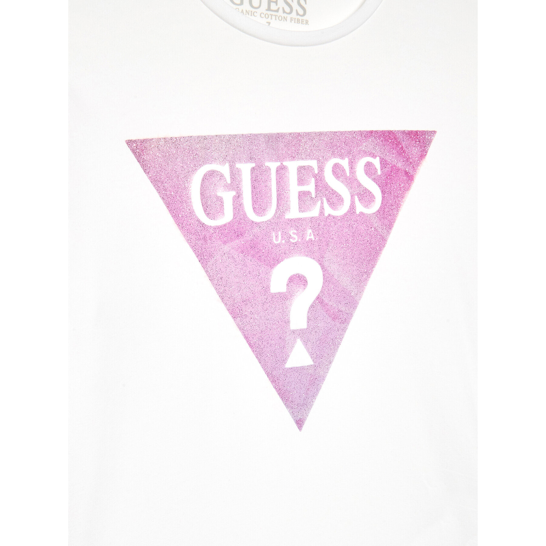 Guess Tricou J3RI32 K6YW1 Alb Regular Fit - Pled.ro