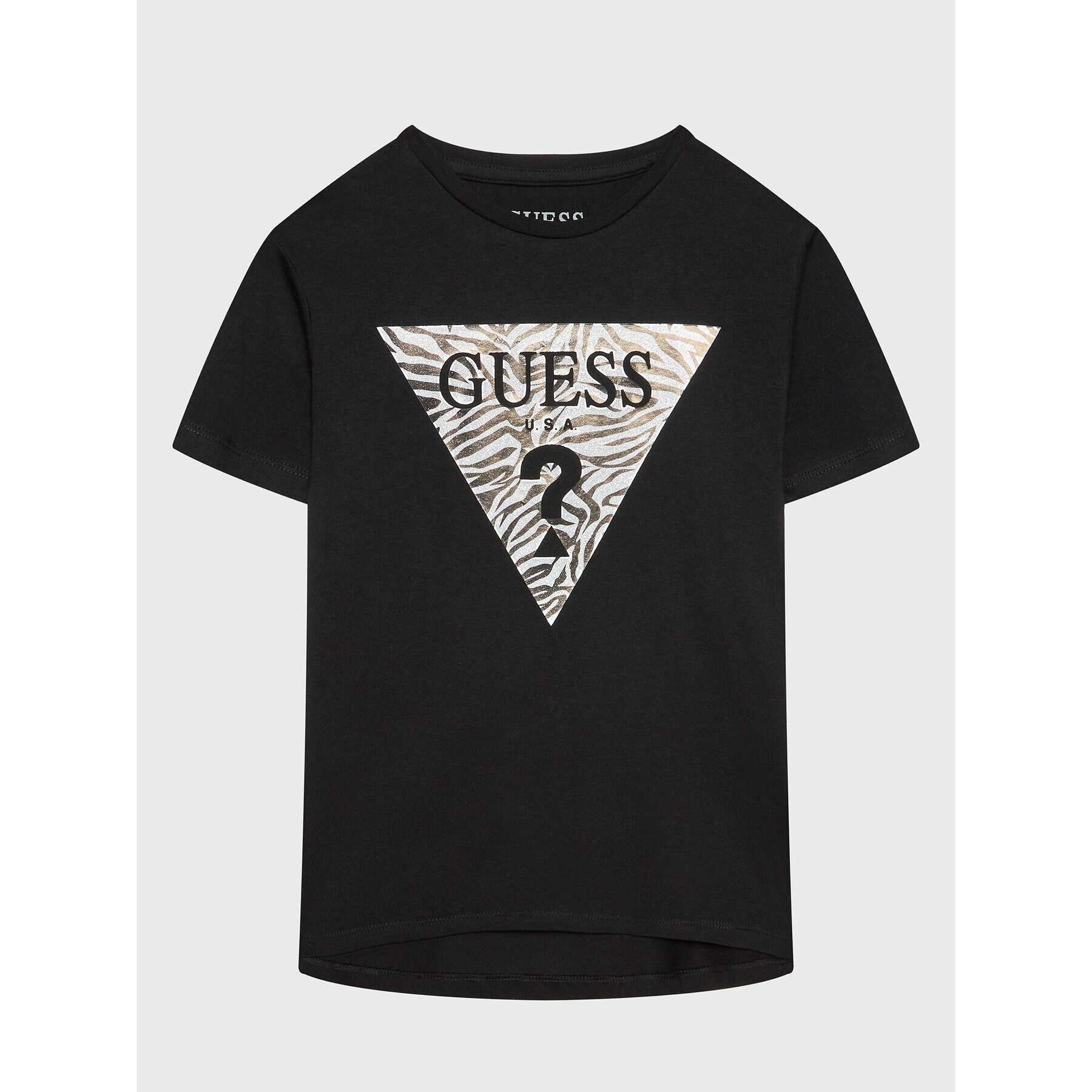 Guess Tricou J3RI32 K6YW1 Negru Regular Fit - Pled.ro