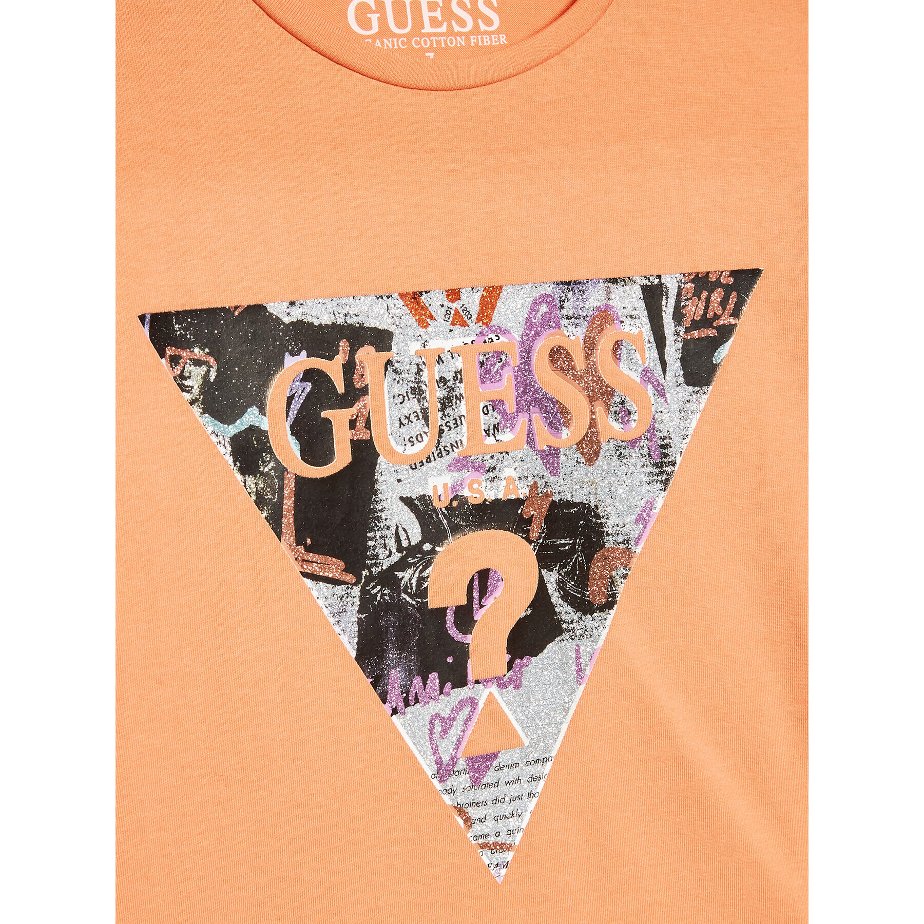 Guess Tricou J3RI32 K6YW1 Portocaliu Regular Fit - Pled.ro