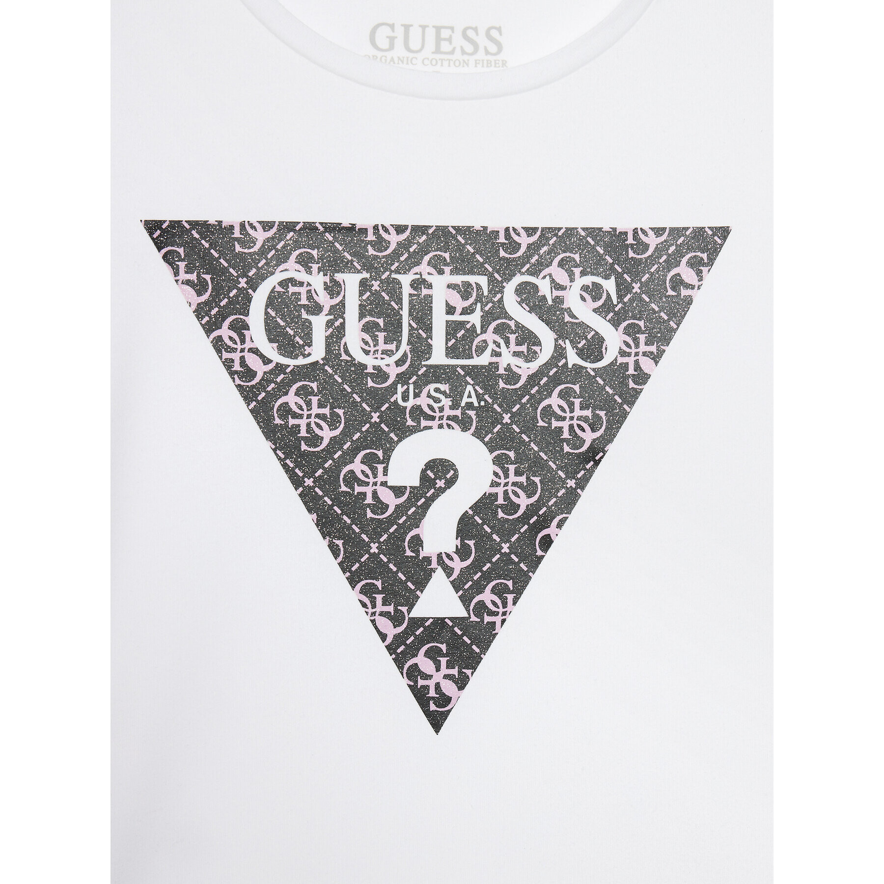 Guess Tricou J4RI11 K6YW4 Alb Regular Fit - Pled.ro