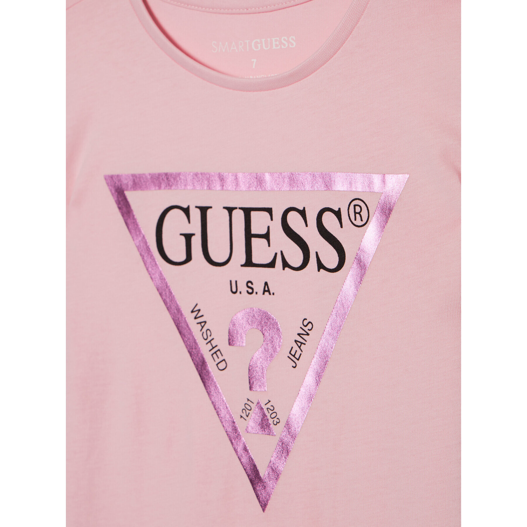 Guess Tricou J73I56 K8HM0 Roz Regular Fit - Pled.ro