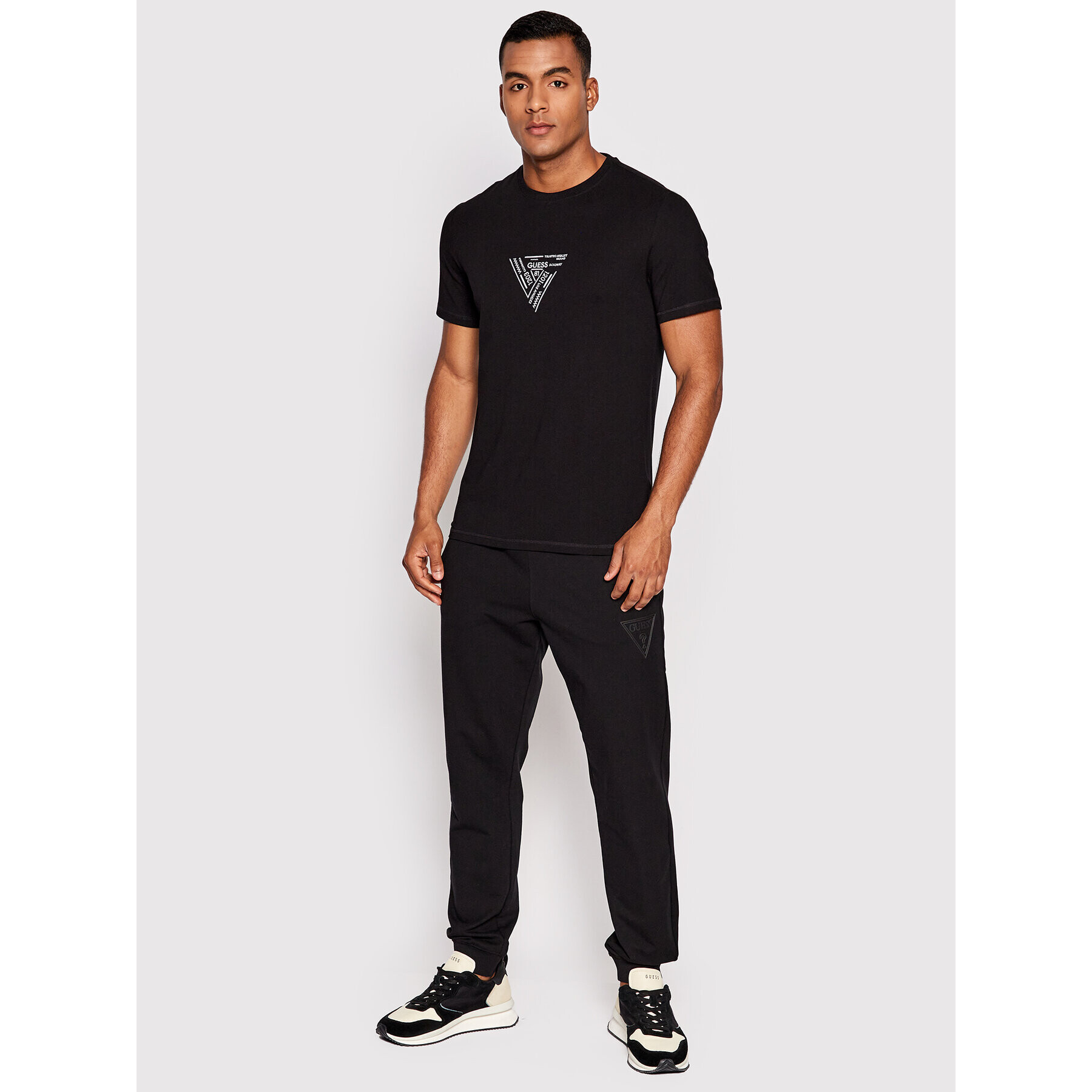 Guess Tricou Jimmy M2YI30 J1311 Negru Slim Fit - Pled.ro