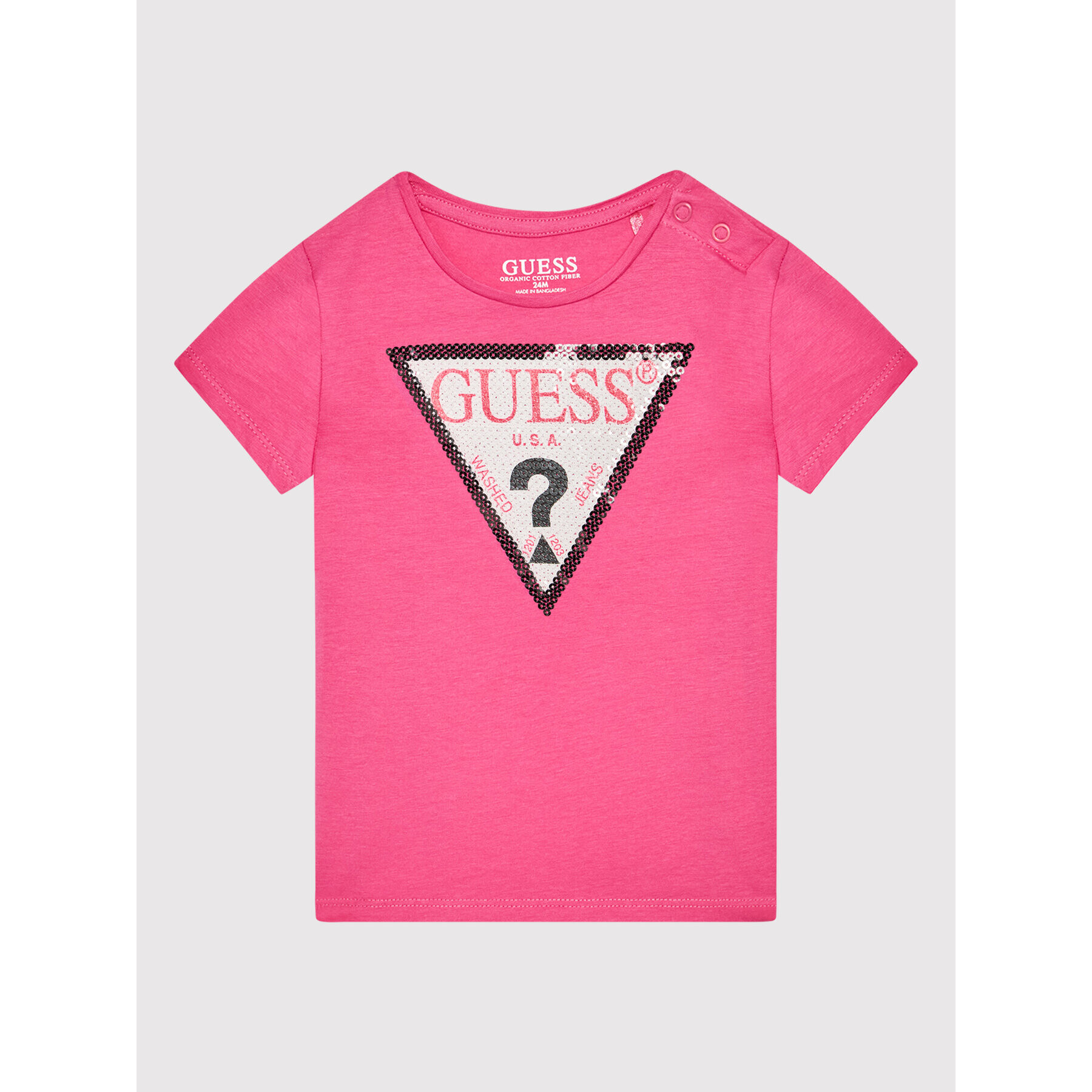 Guess Tricou K1YI26 K6YW1 Roz Regular Fit - Pled.ro