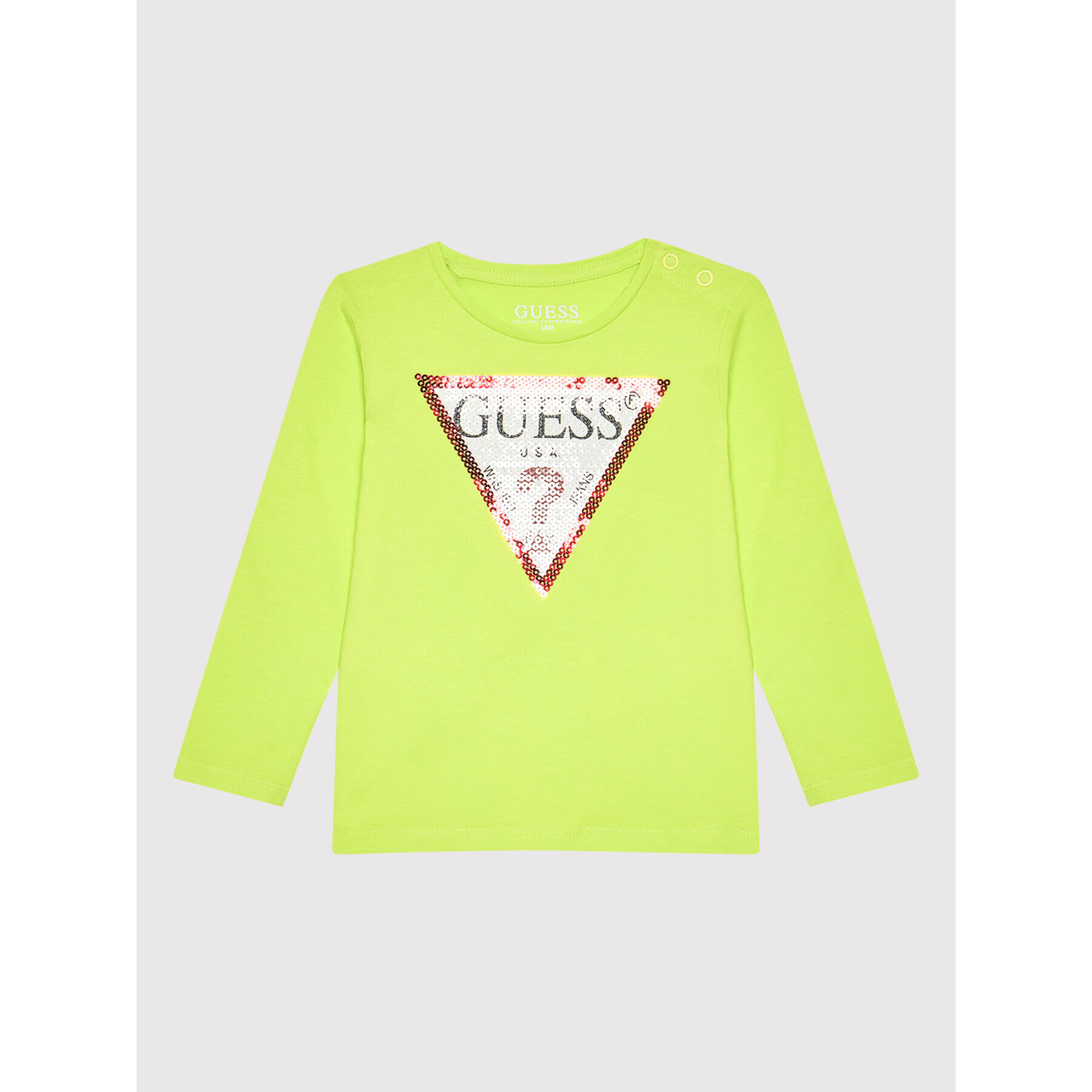 Guess Tricou K1YI26 K6YW1 Verde Regular Fit - Pled.ro