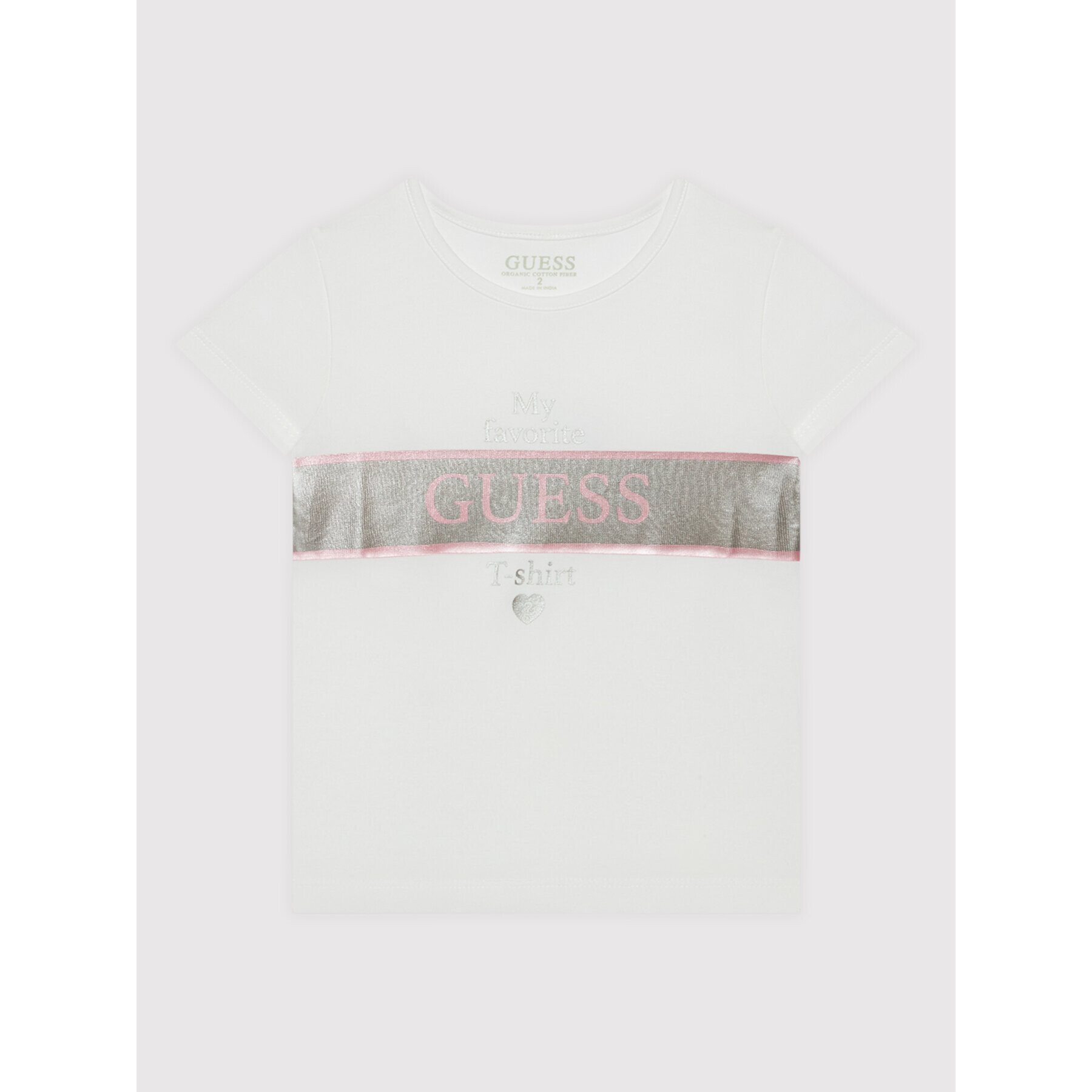 Guess Tricou K2RI17 K6YW1 Alb Regular Fit - Pled.ro