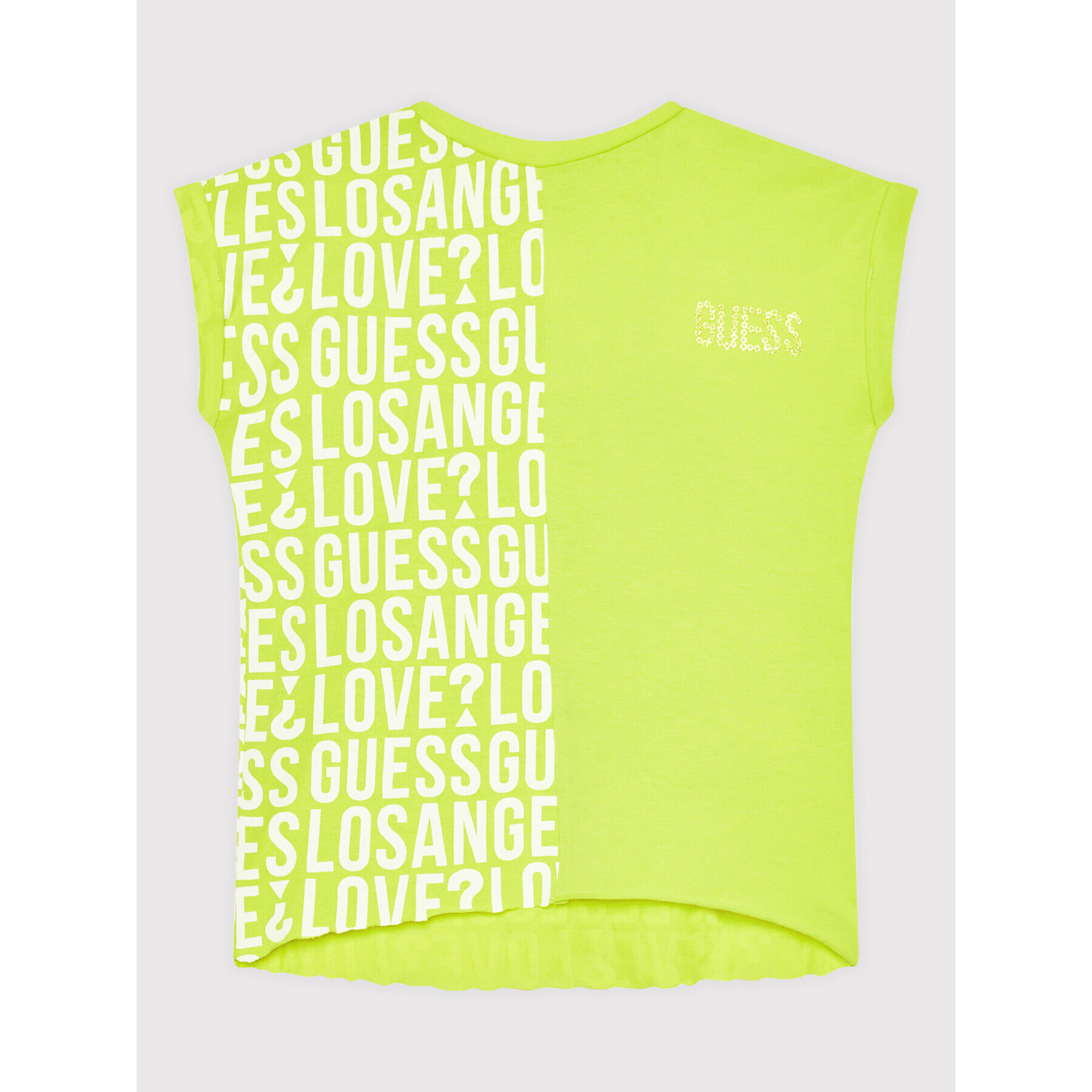 Guess Tricou K2RI26 K6YW1 Verde Regular Fit - Pled.ro