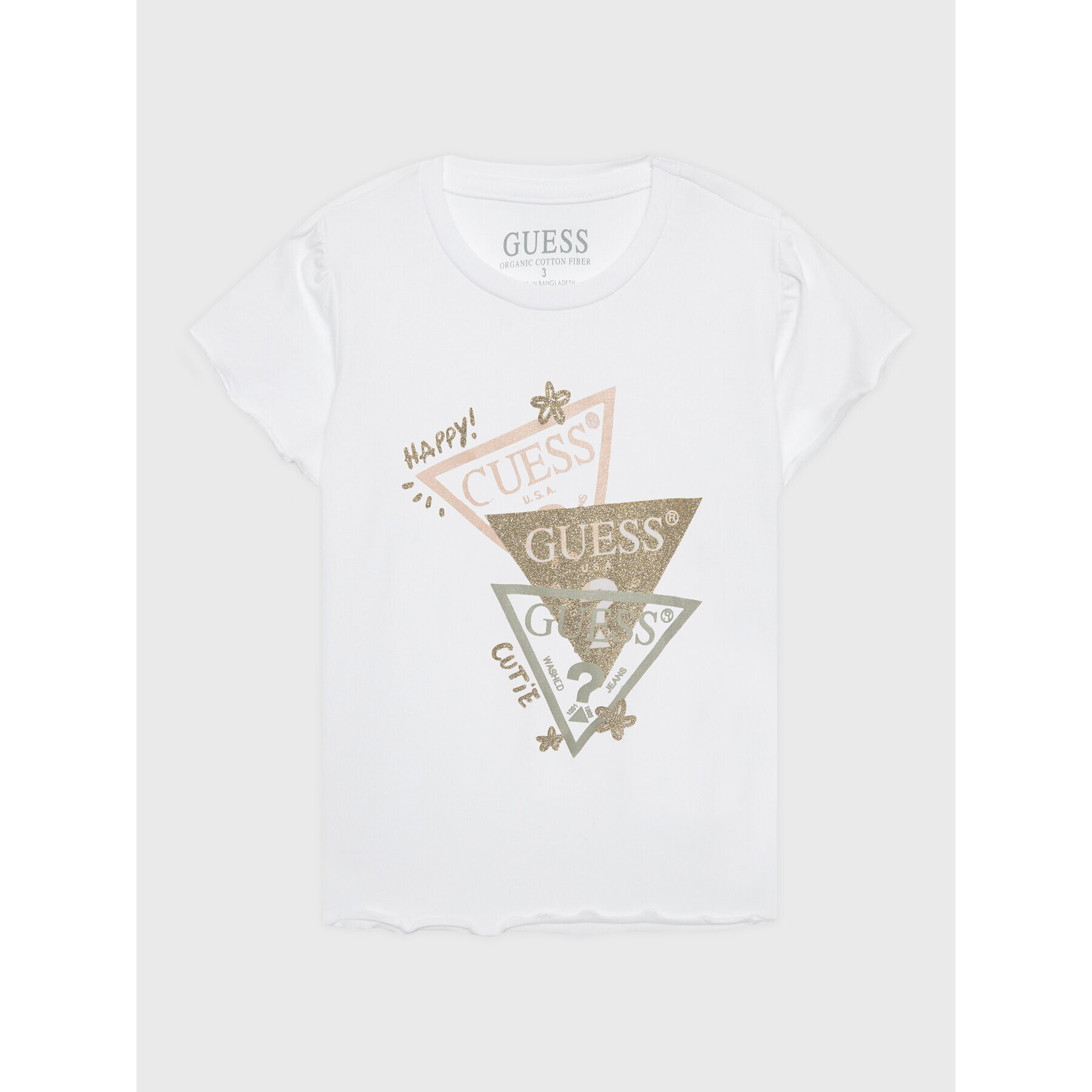 Guess Tricou K3GI09 K6YW1 Alb Regular Fit - Pled.ro