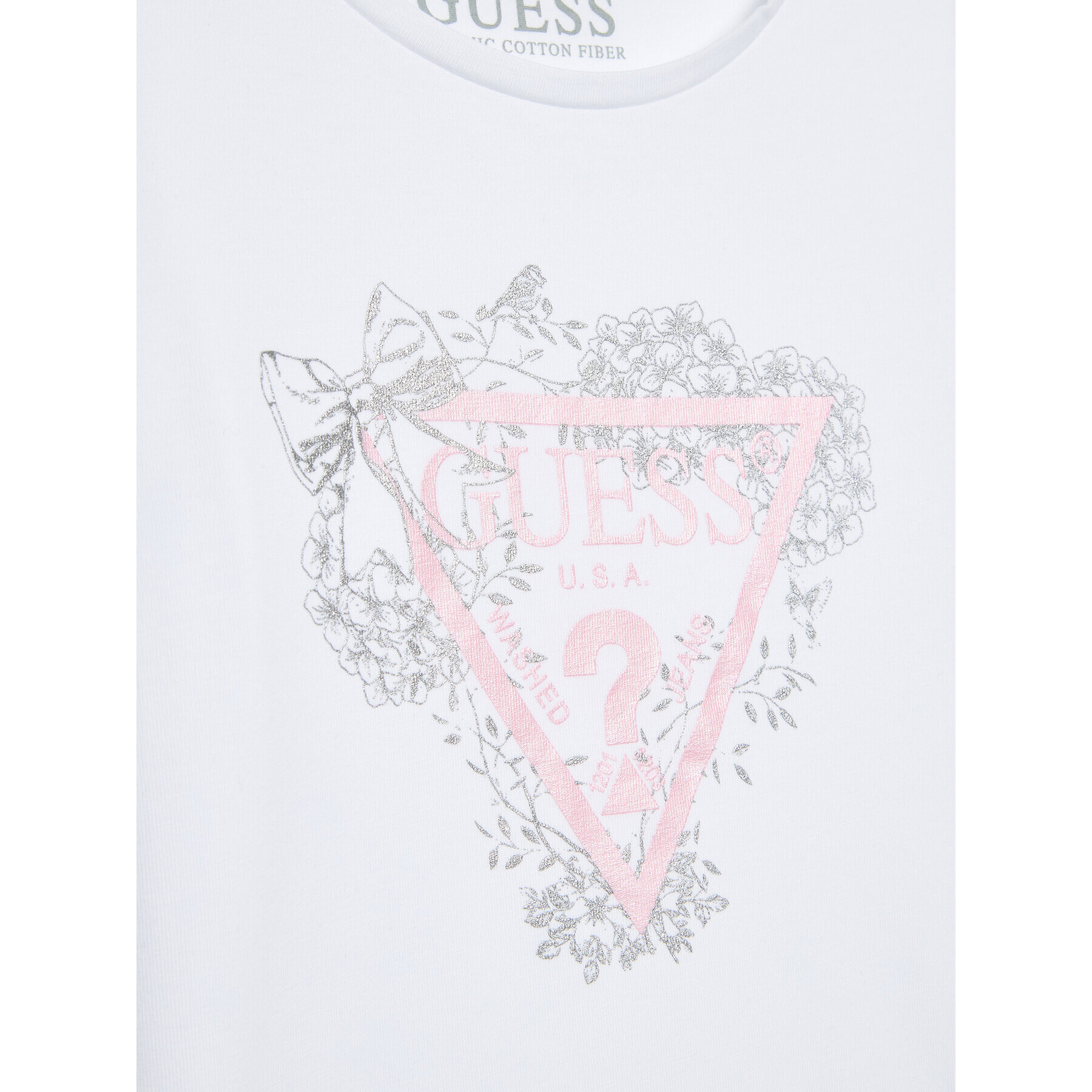 Guess Tricou K3RI17 K6YW1 Alb Regular Fit - Pled.ro