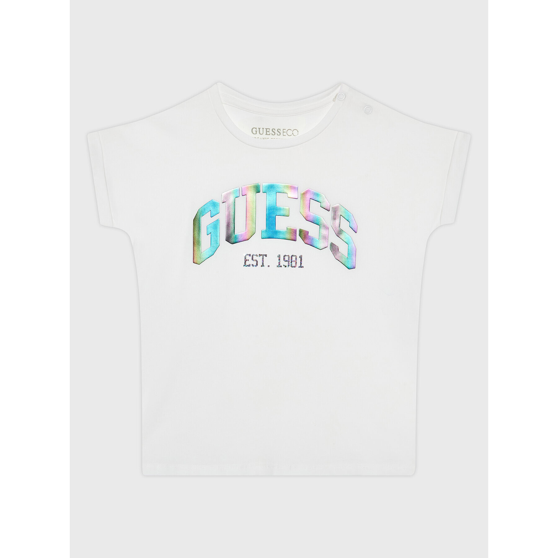 Guess Tricou K3RI25 K6YW1 Alb Regular Fit - Pled.ro