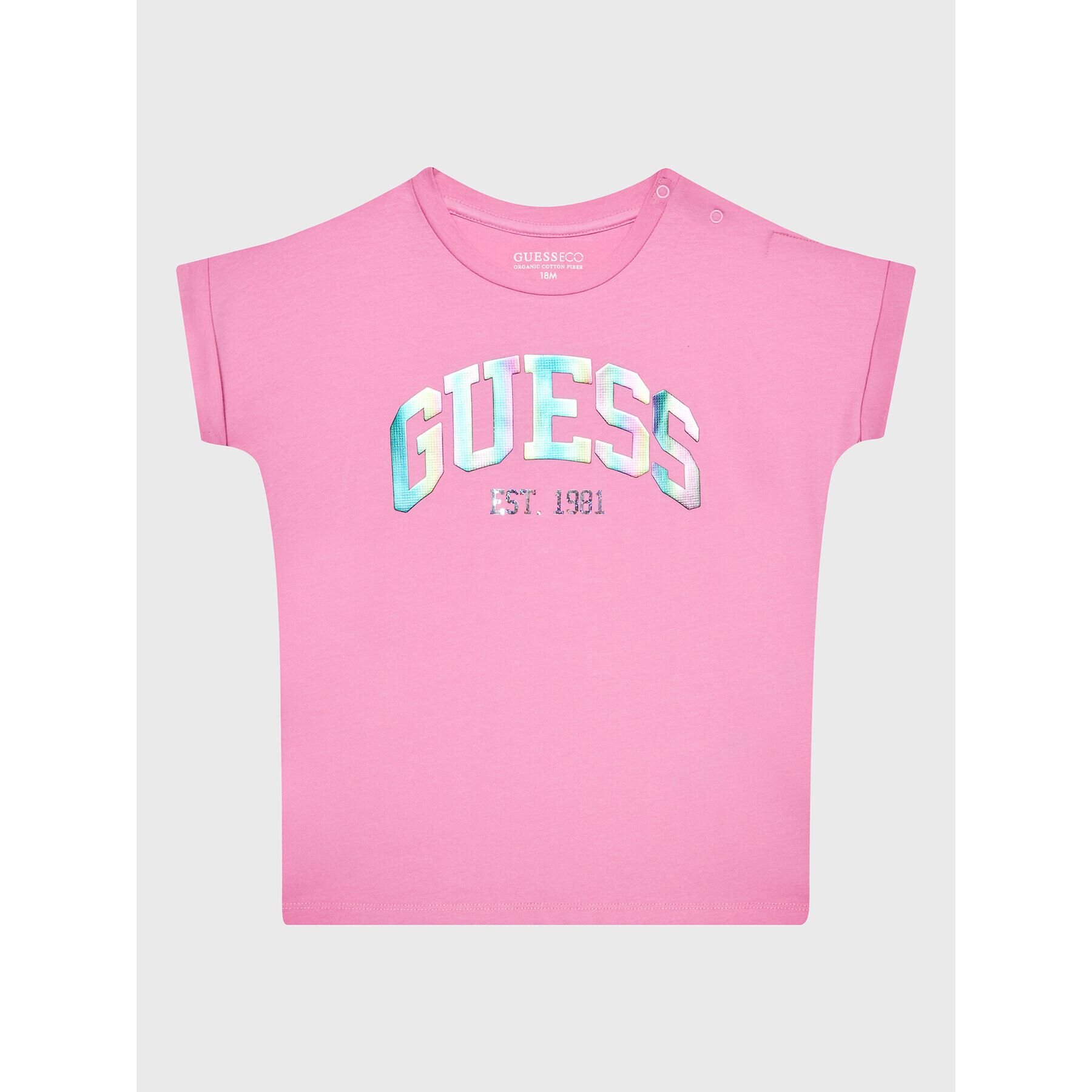 Guess Tricou K3RI25 K6YW1 Roz Regular Fit - Pled.ro