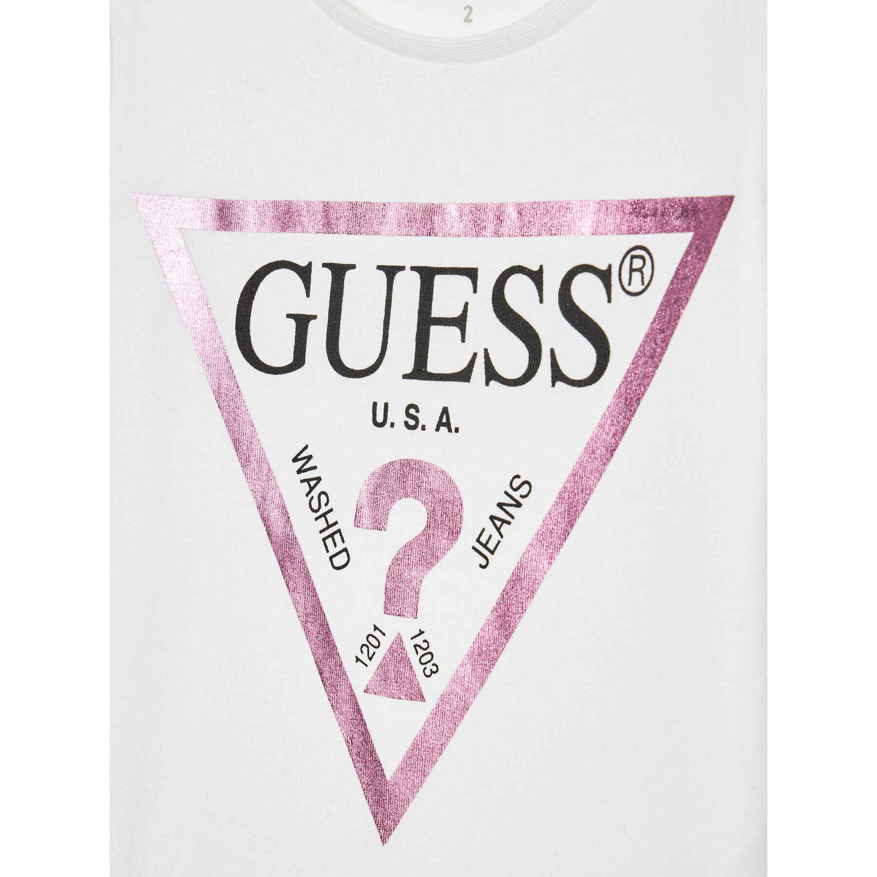 Guess Tricou K73I56 K8HM0 Alb Regular Fit - Pled.ro