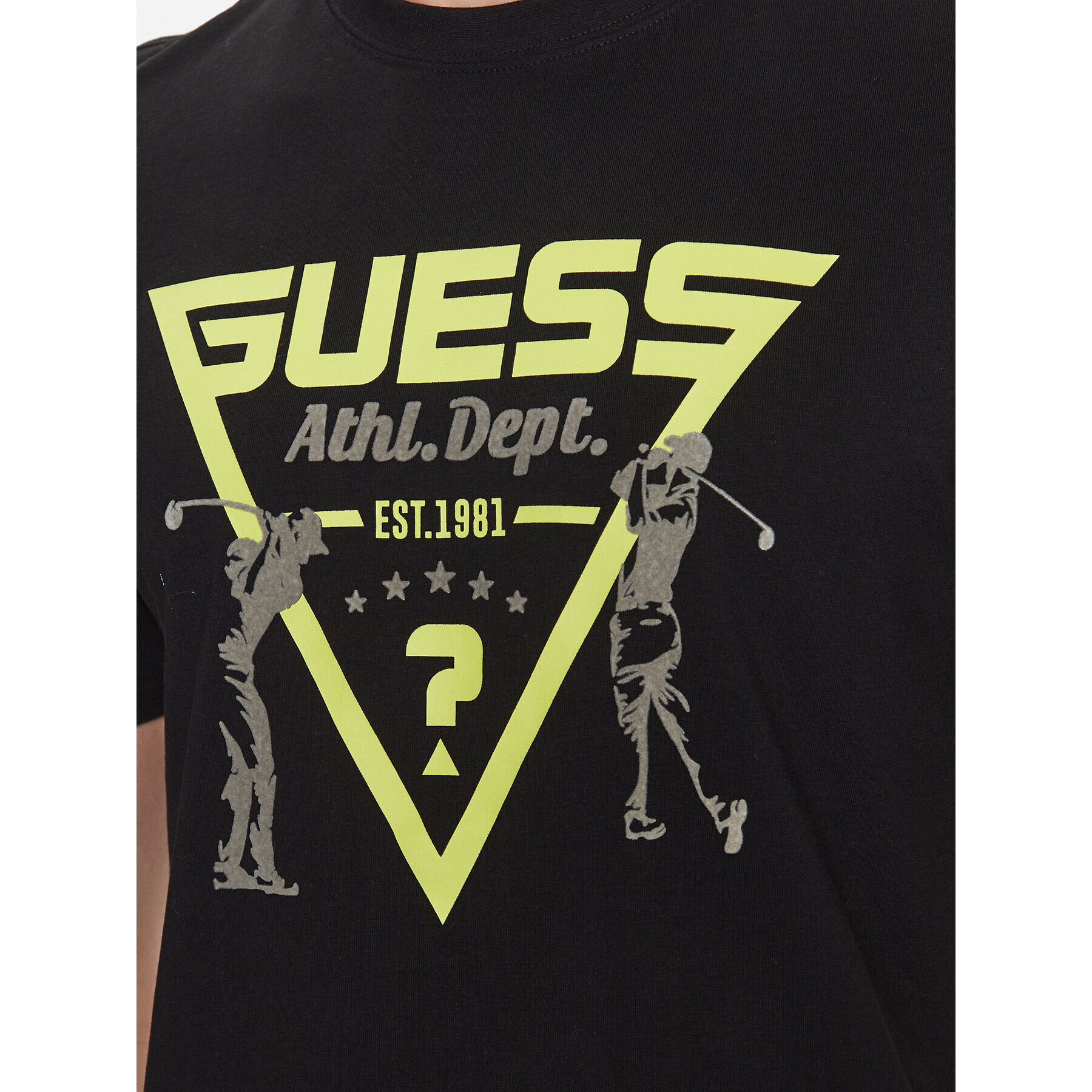 Guess Tricou Kodey Z3BI04 J1314 Negru Regular Fit - Pled.ro