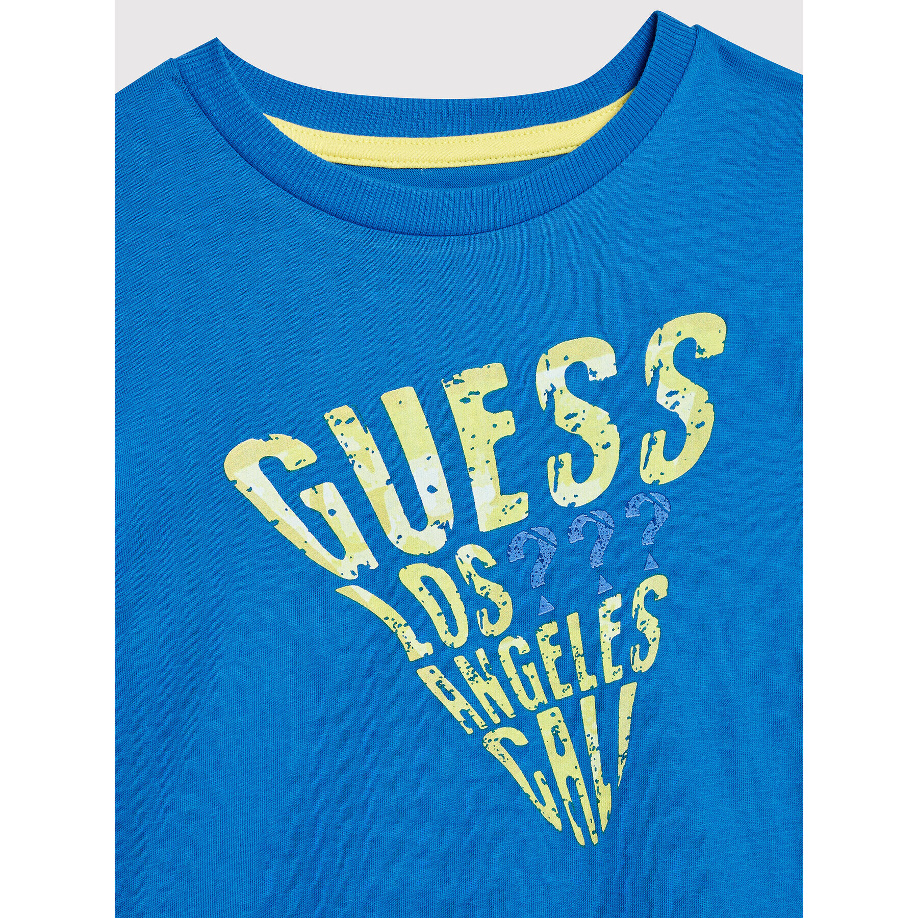 Guess Tricou L2GI11 K8HM0 Albastru Regular Fit - Pled.ro