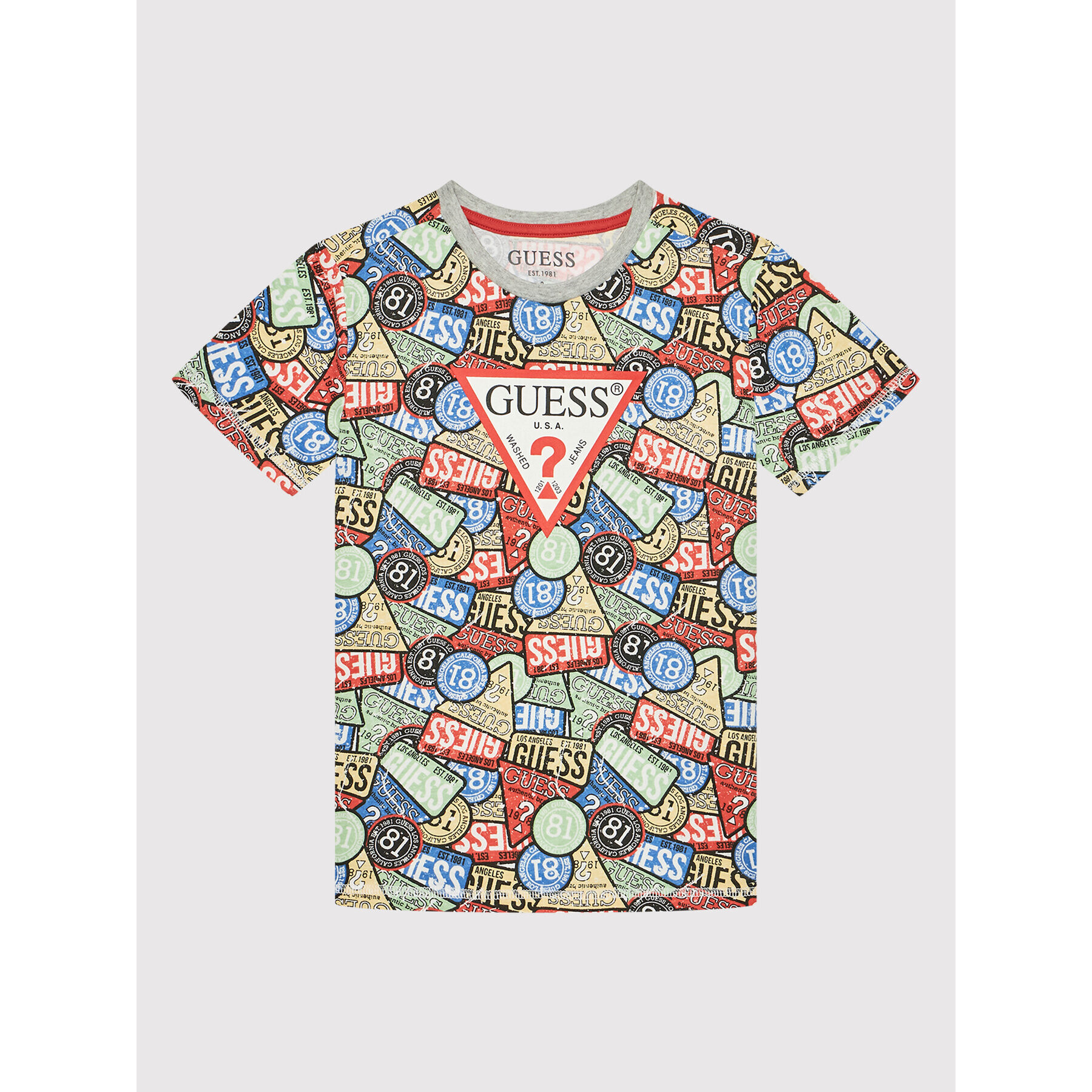 Guess Tricou L2YI05 K5M20 Colorat Regular Fit - Pled.ro