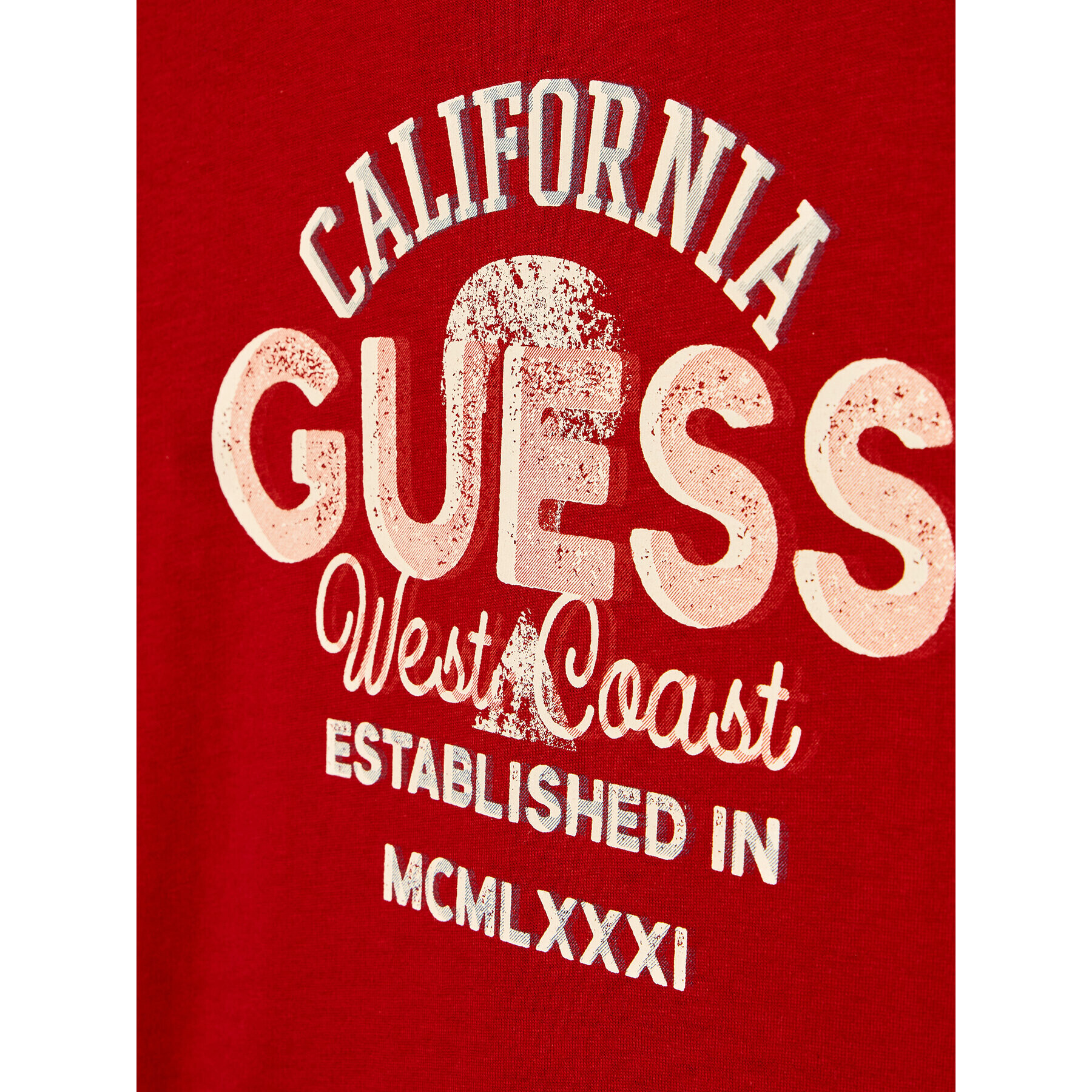 Guess Tricou L2YI11 K8HM0 Roșu Regular Fit - Pled.ro