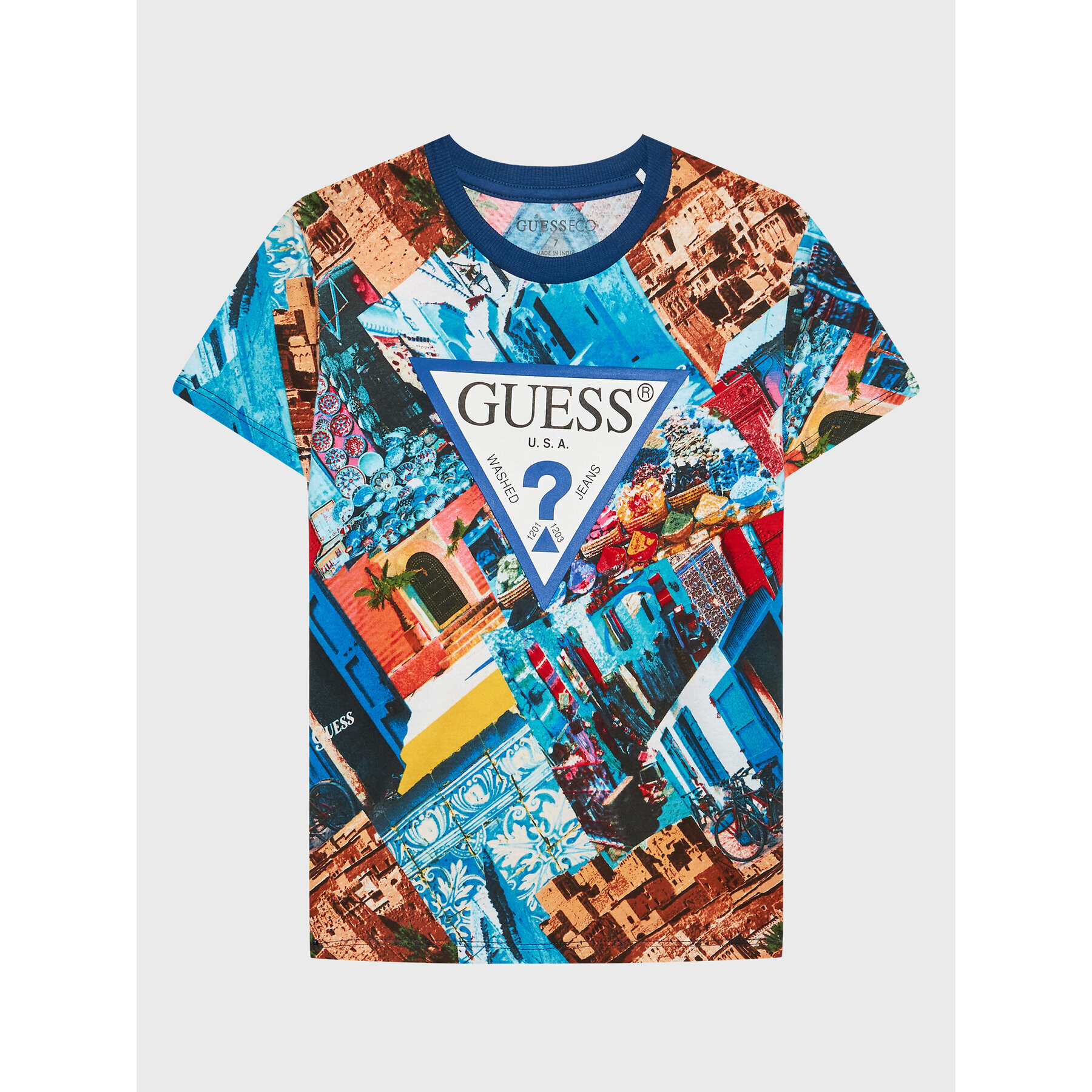 Guess Tricou L3GI04 K8HM3 Colorat Regular Fit - Pled.ro