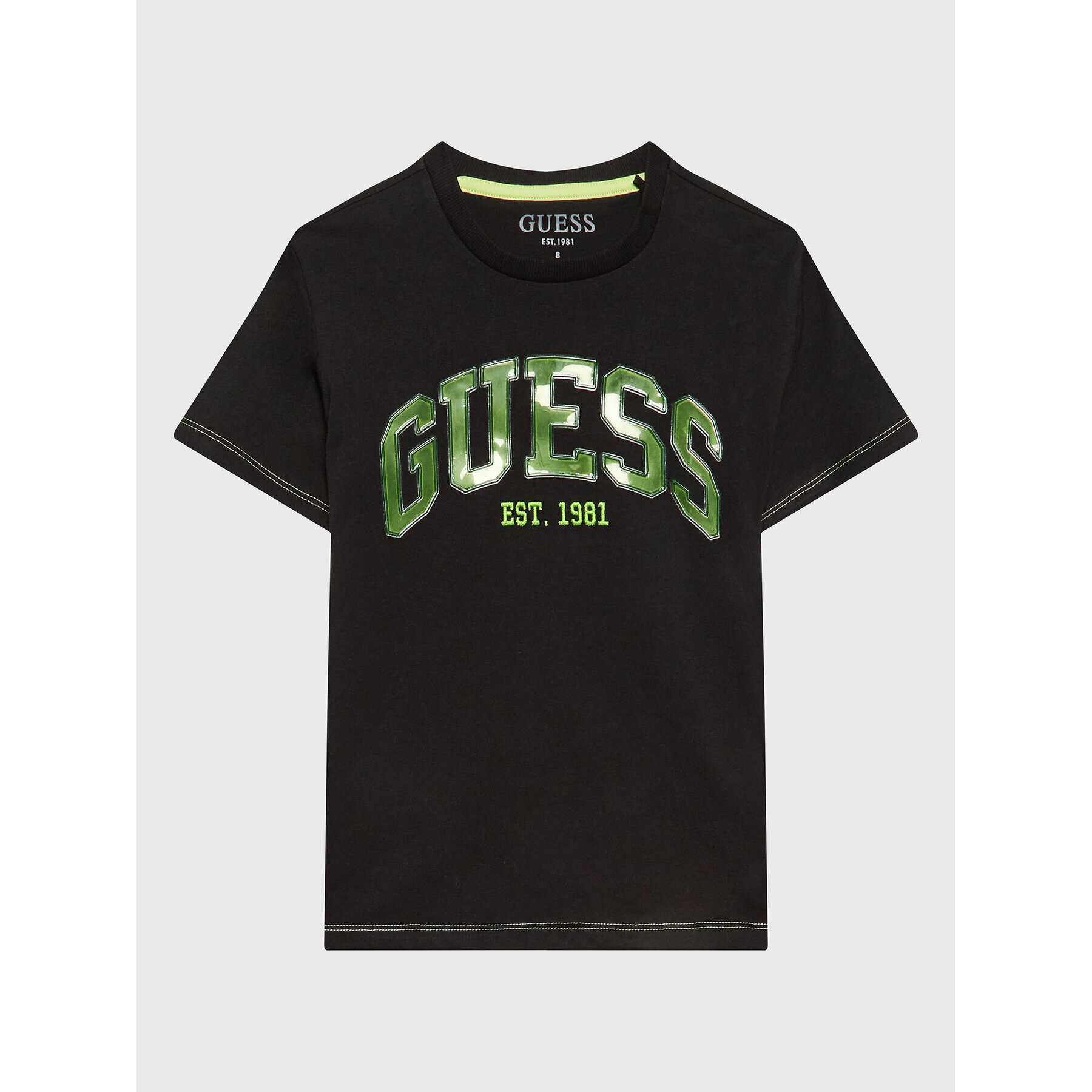 Guess Tricou L3RI01 K8HM3 Negru Regular Fit - Pled.ro