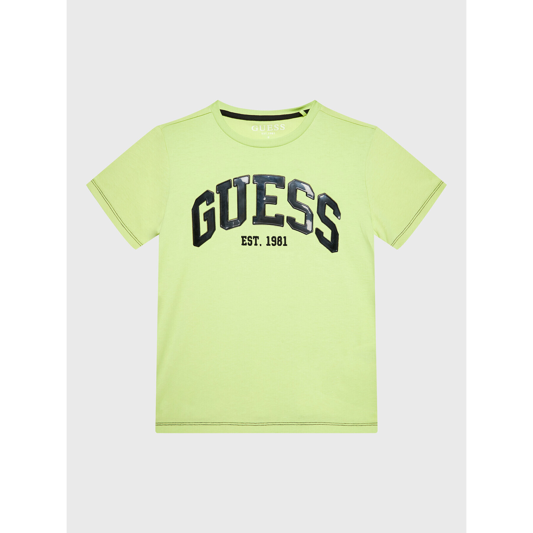 Guess Tricou L3RI01 K8HM3 Verde Regular Fit - Pled.ro