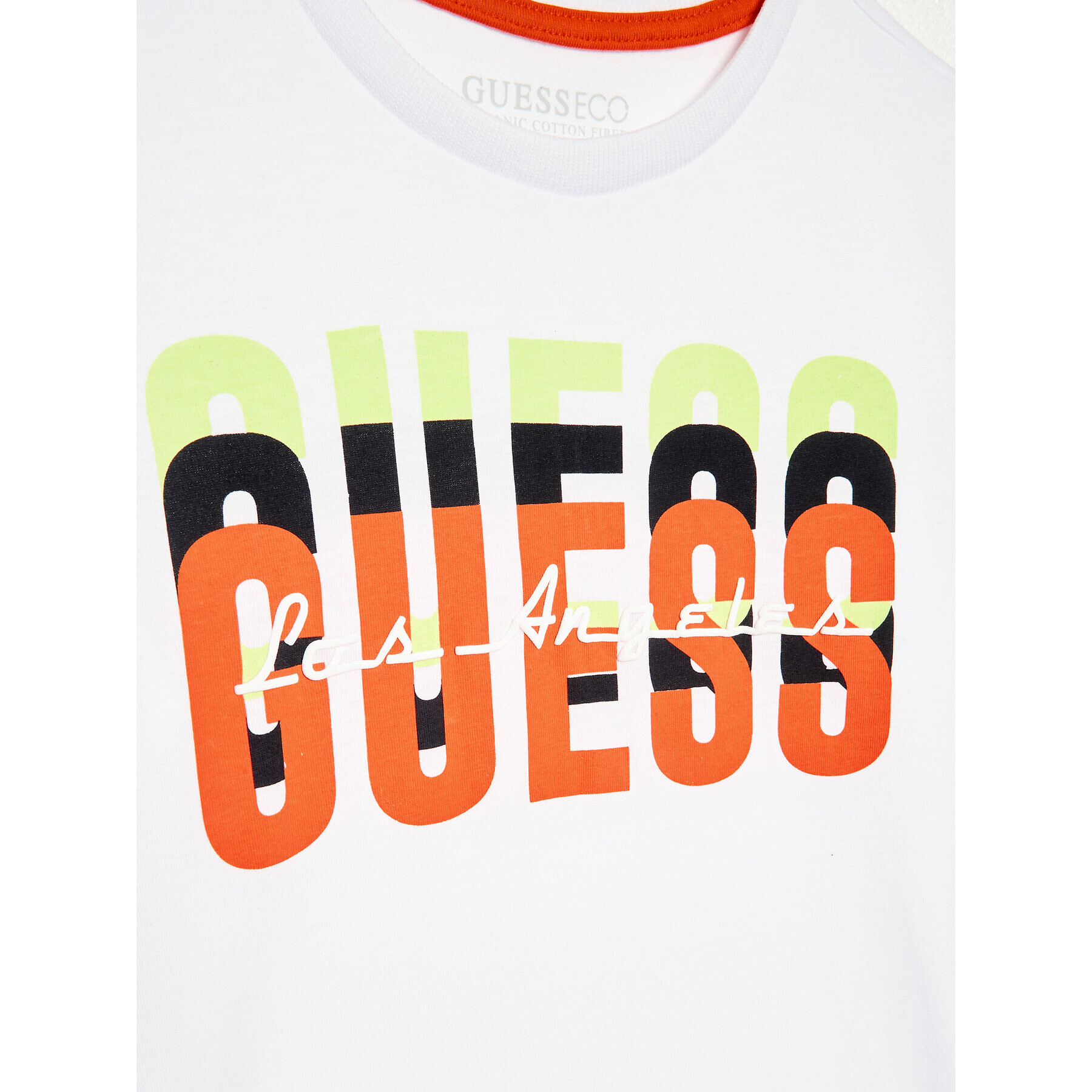 Guess Tricou L3RI04 K8HM0 Alb Regular Fit - Pled.ro