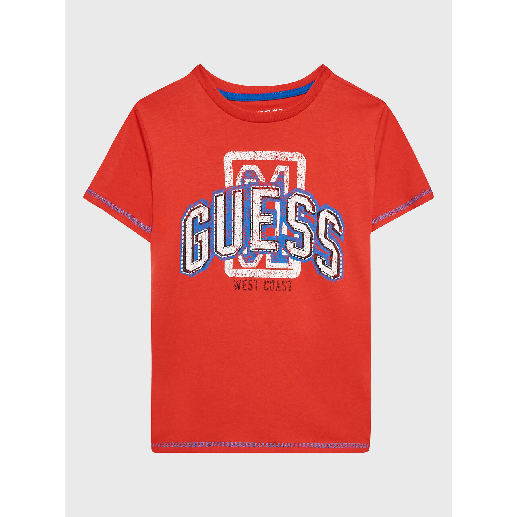 Guess Tricou L3RI11 K8HM0 Roșu Regular Fit - Pled.ro