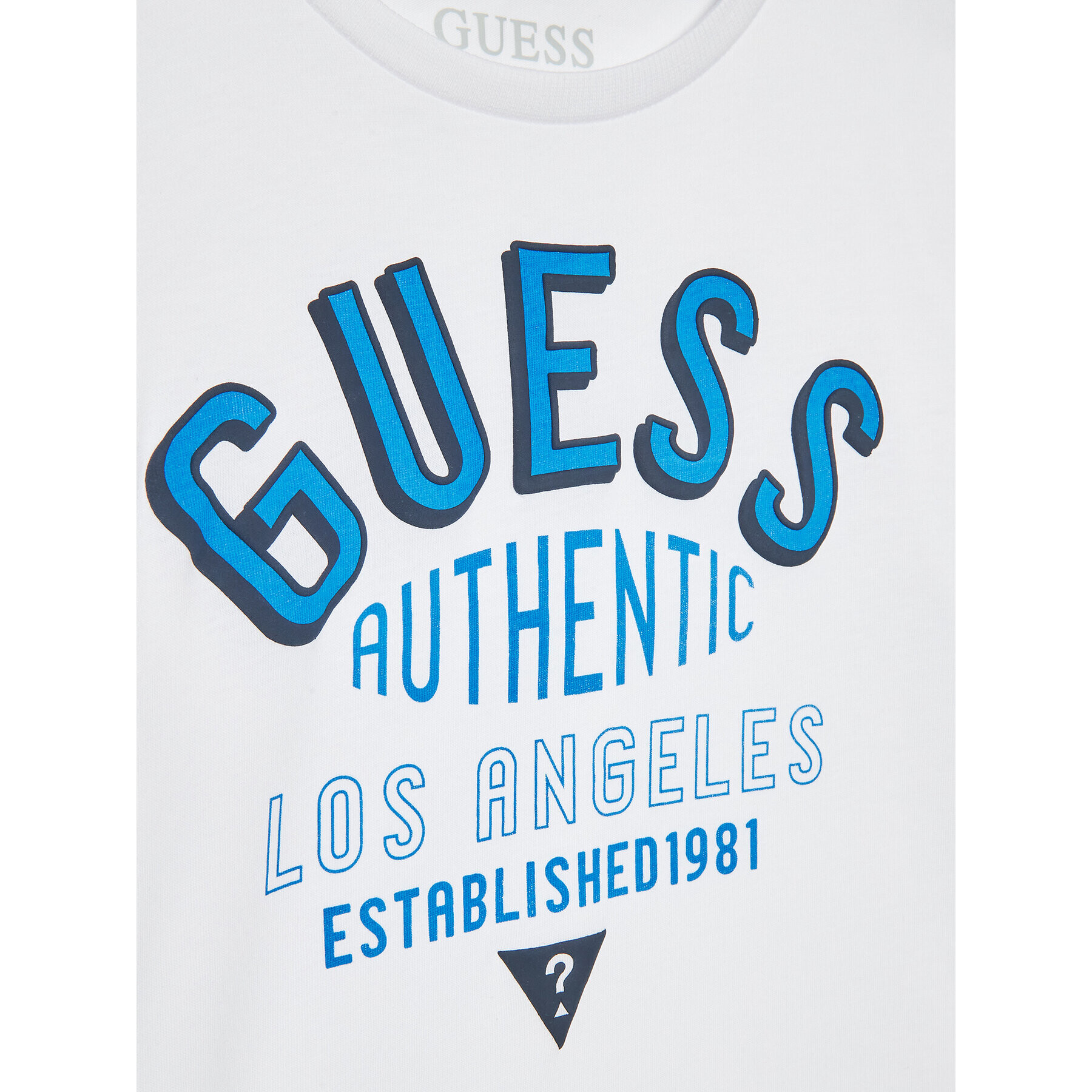 Guess Tricou L3RI12 K8HM0 Alb Regular Fit - Pled.ro