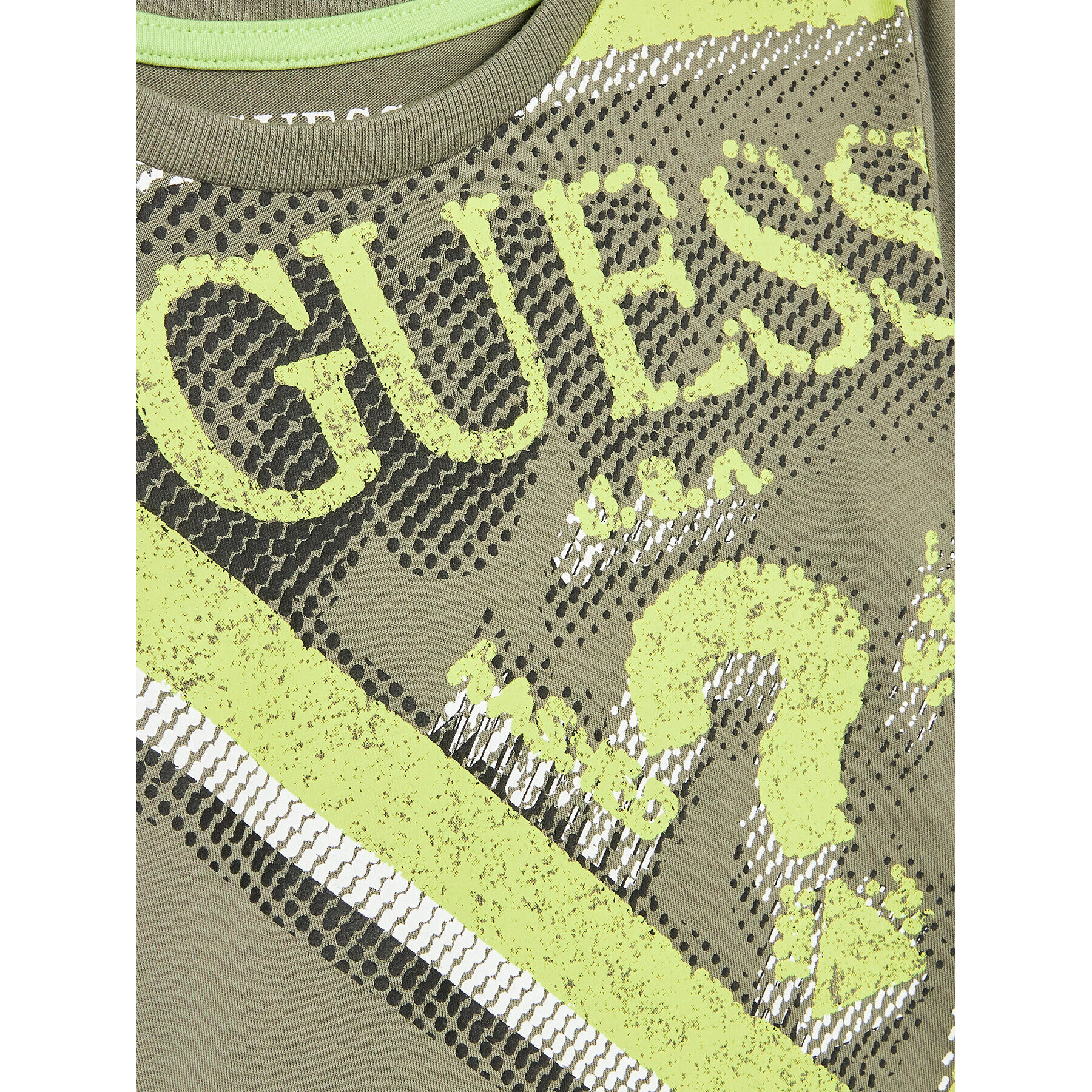 Guess Tricou L3RI18 K8HM0 Verde Regular Fit - Pled.ro