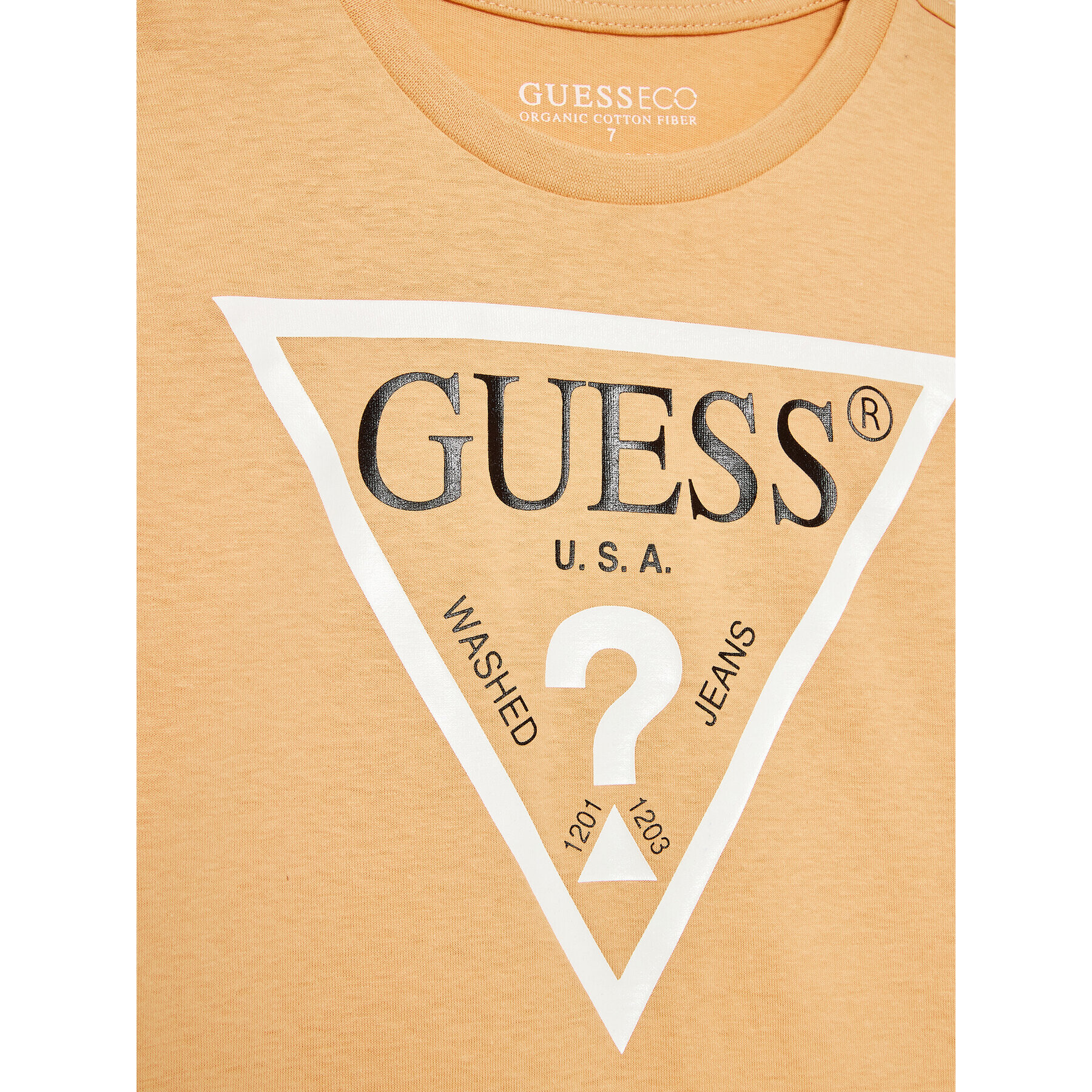 Guess Tricou L73I55 K8HM0 Portocaliu Regular Fit - Pled.ro