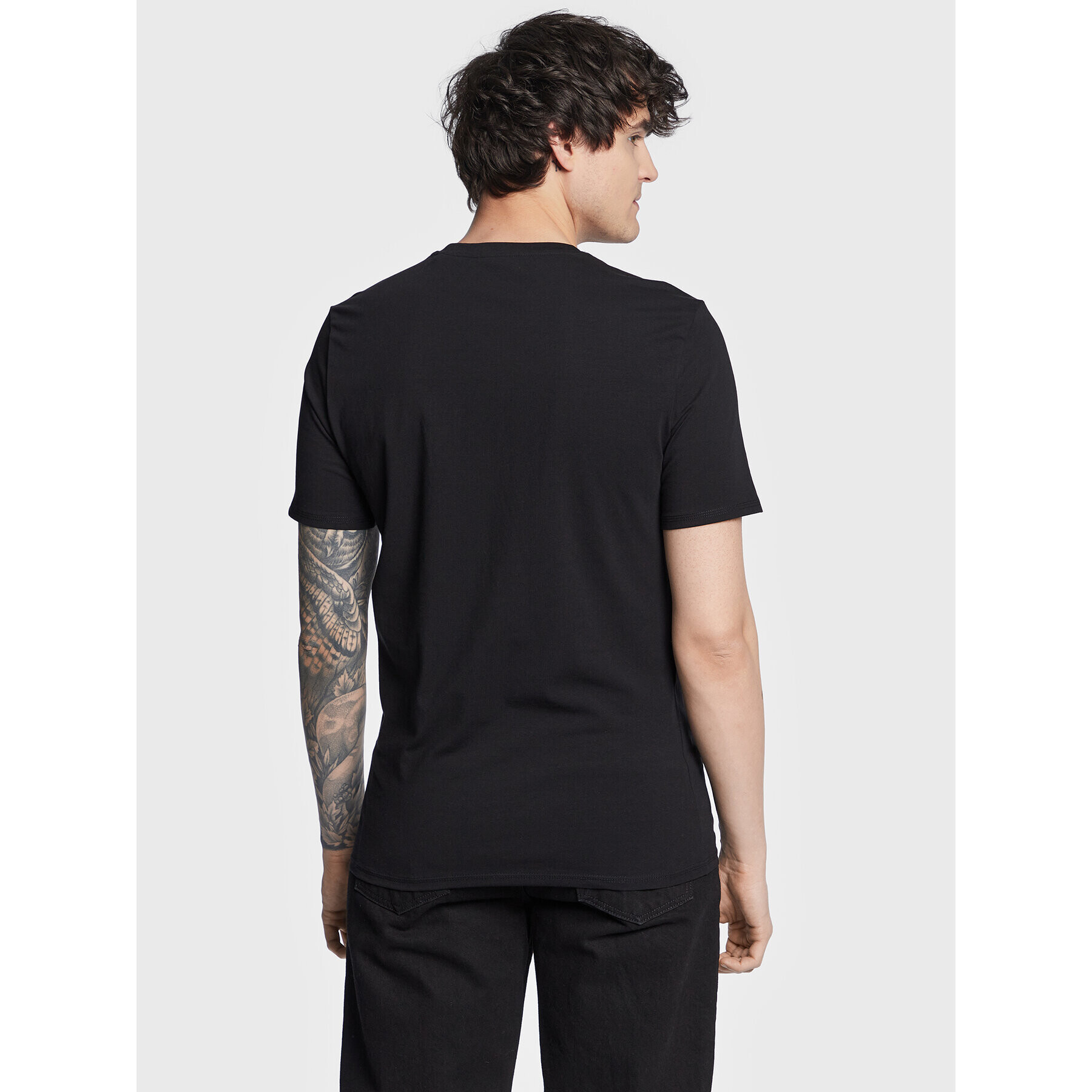 Guess Tricou Logo F3GI10 J1314 Negru Slim Fit - Pled.ro