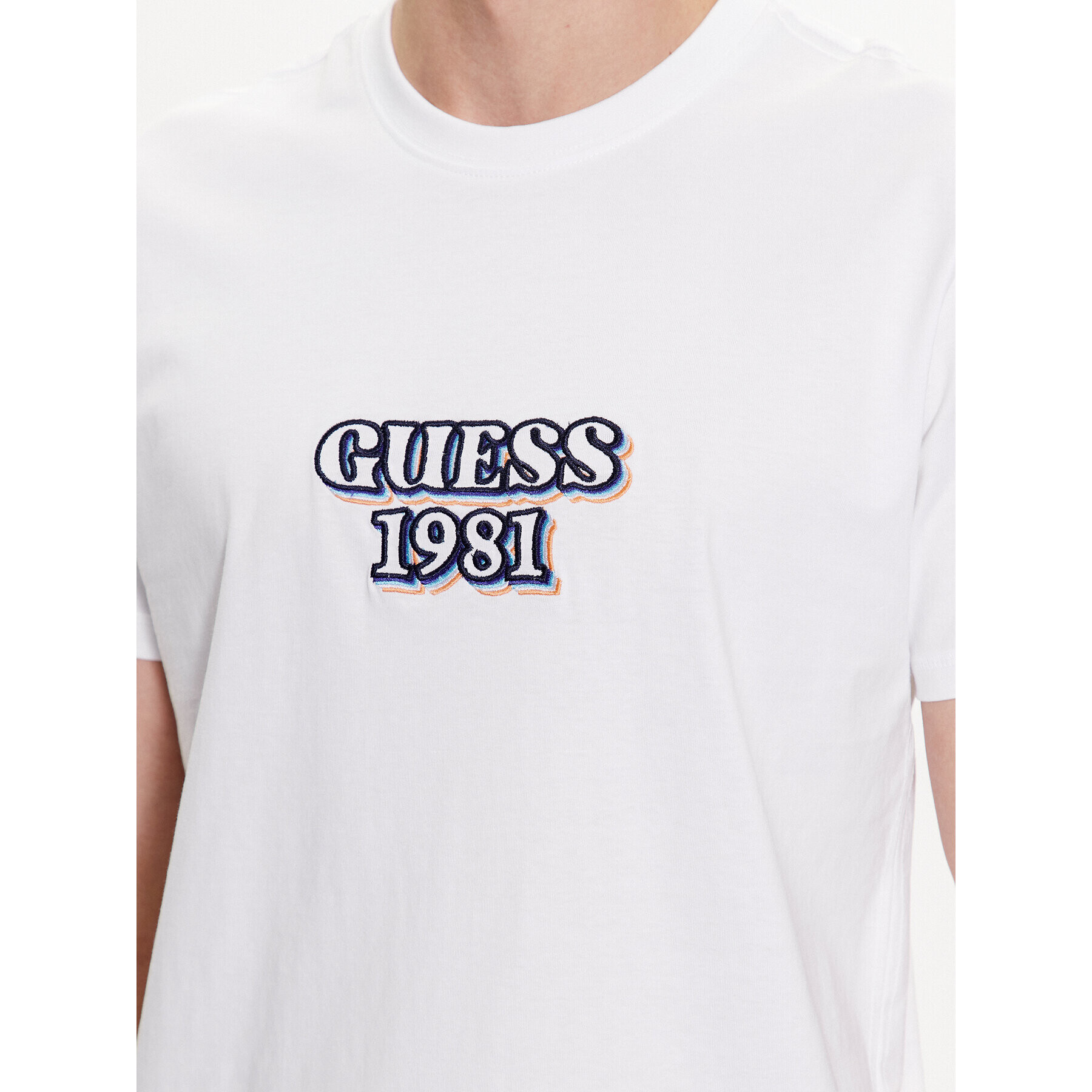 Guess Tricou Logo M3GI30 K8FQ4 Alb Slim Fit - Pled.ro