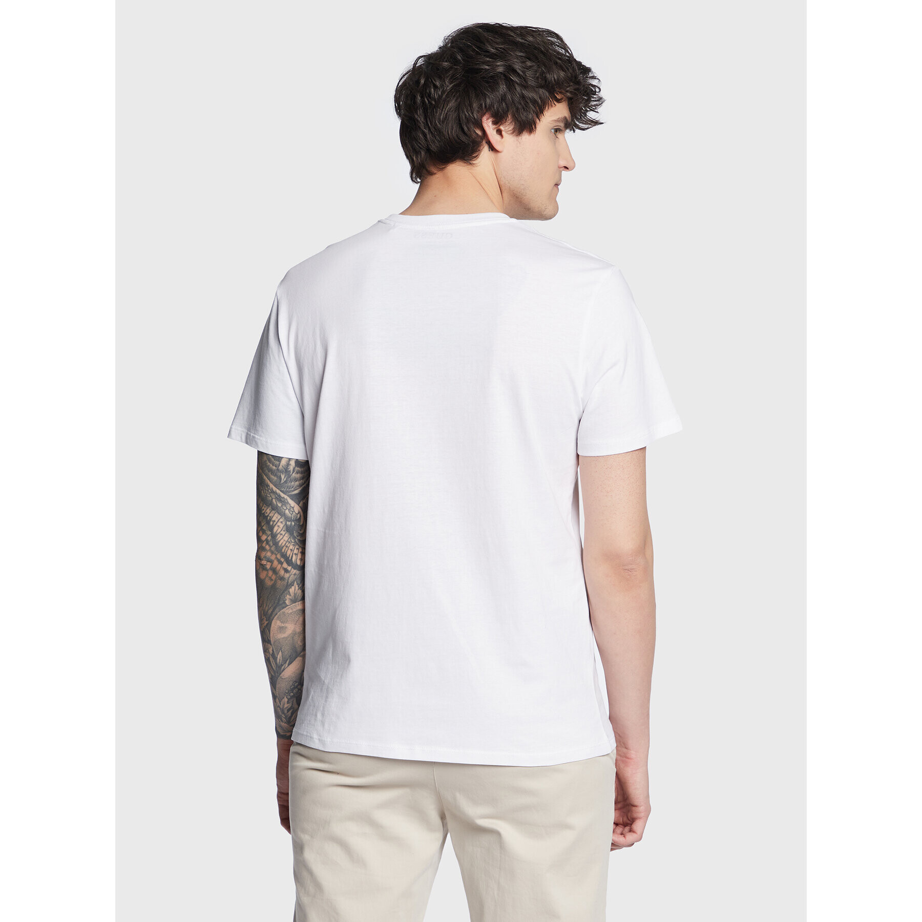 Guess Tricou Logo M3GI61 K9RM1 Alb Slim Fit - Pled.ro