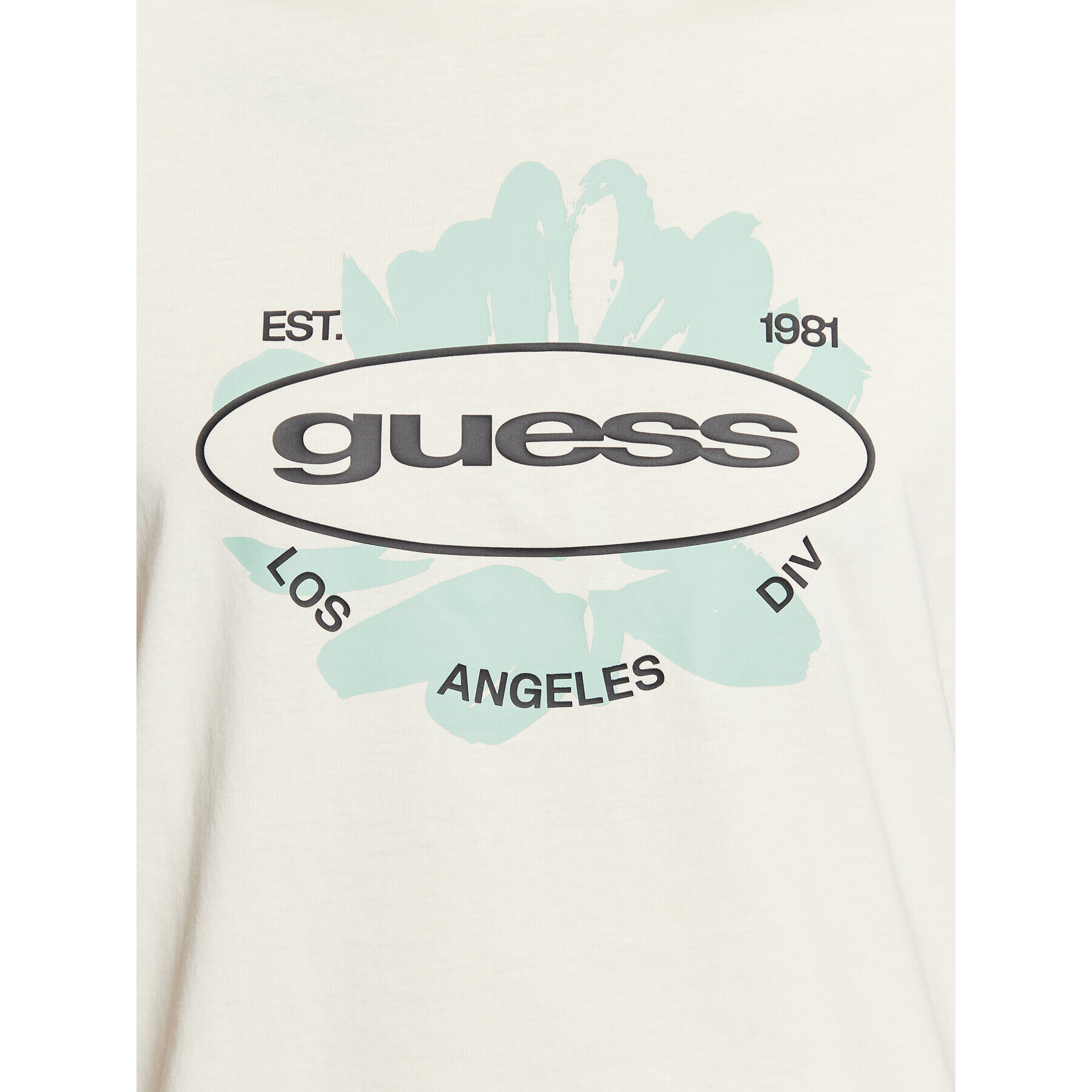 Guess Tricou Logo M3GI61 K9RM1 Écru Slim Fit - Pled.ro