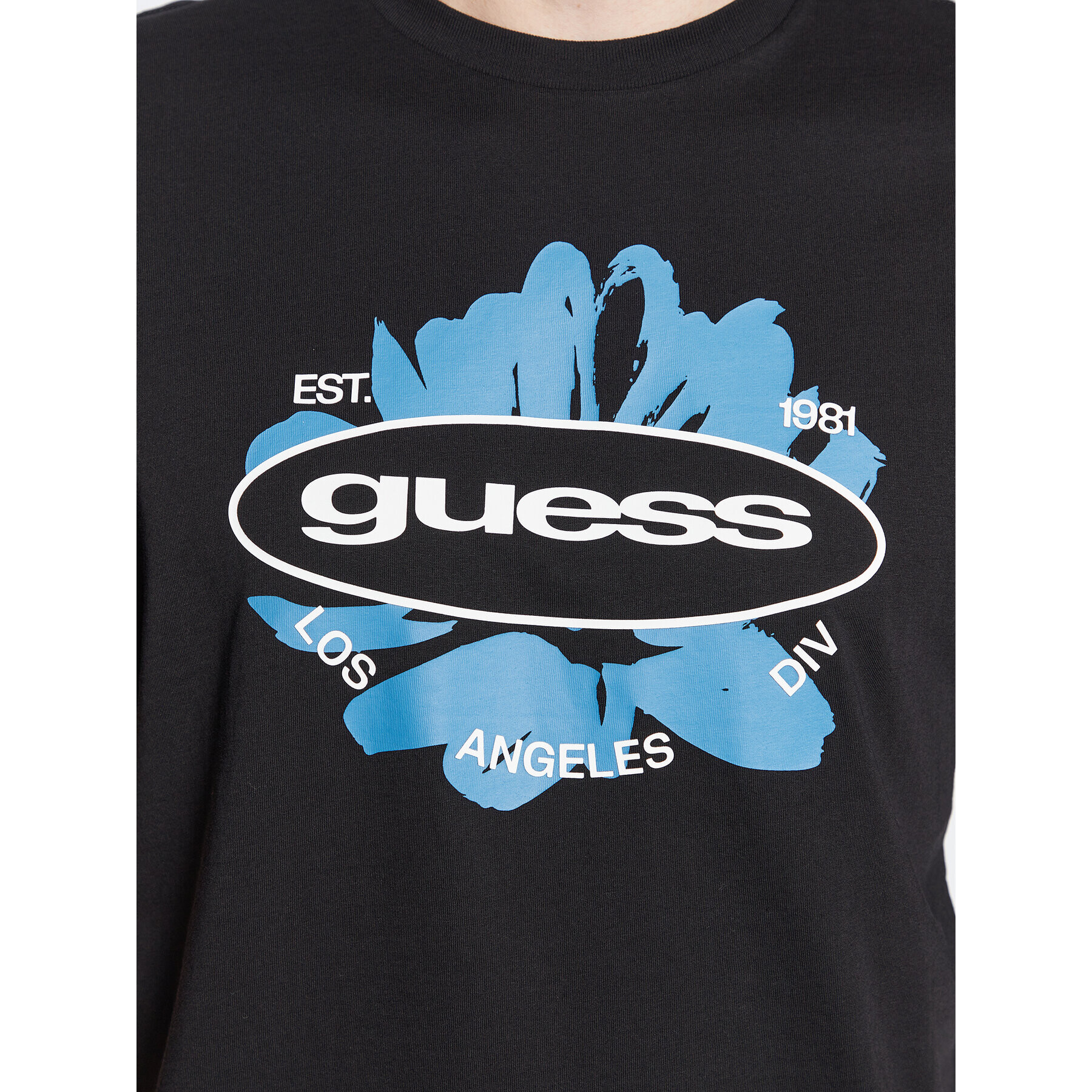 Guess Tricou Logo M3GI61 K9RM1 Negru Slim Fit - Pled.ro