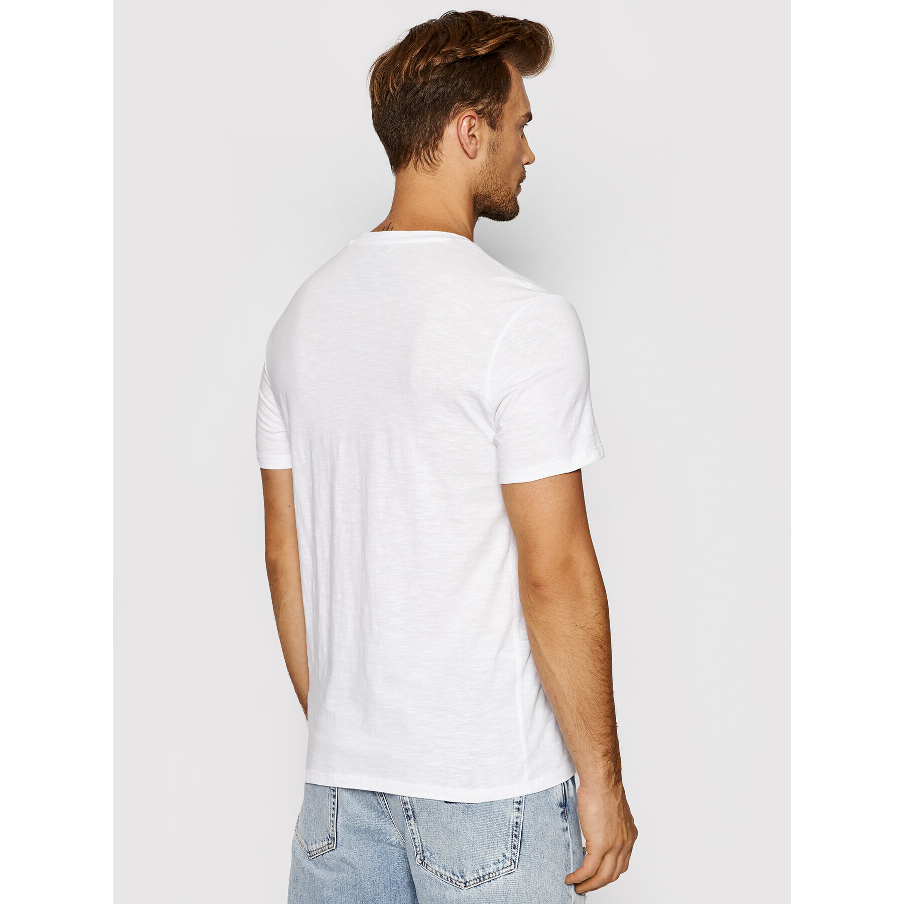 Guess Tricou M1BI04 K6XN1 Alb Slim Fit - Pled.ro