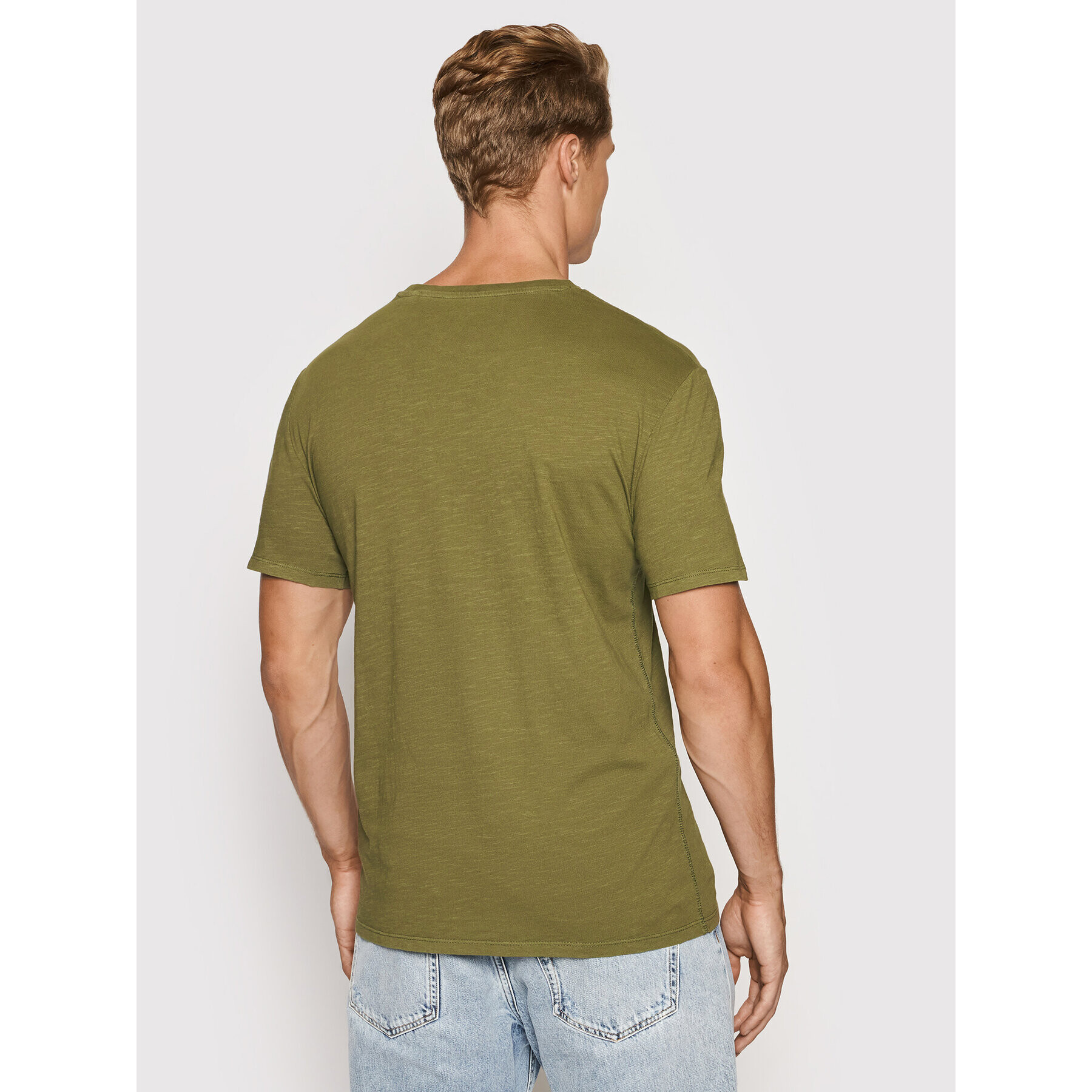 Guess Tricou M1BI04 K6XN1 Verde Slim Fit - Pled.ro