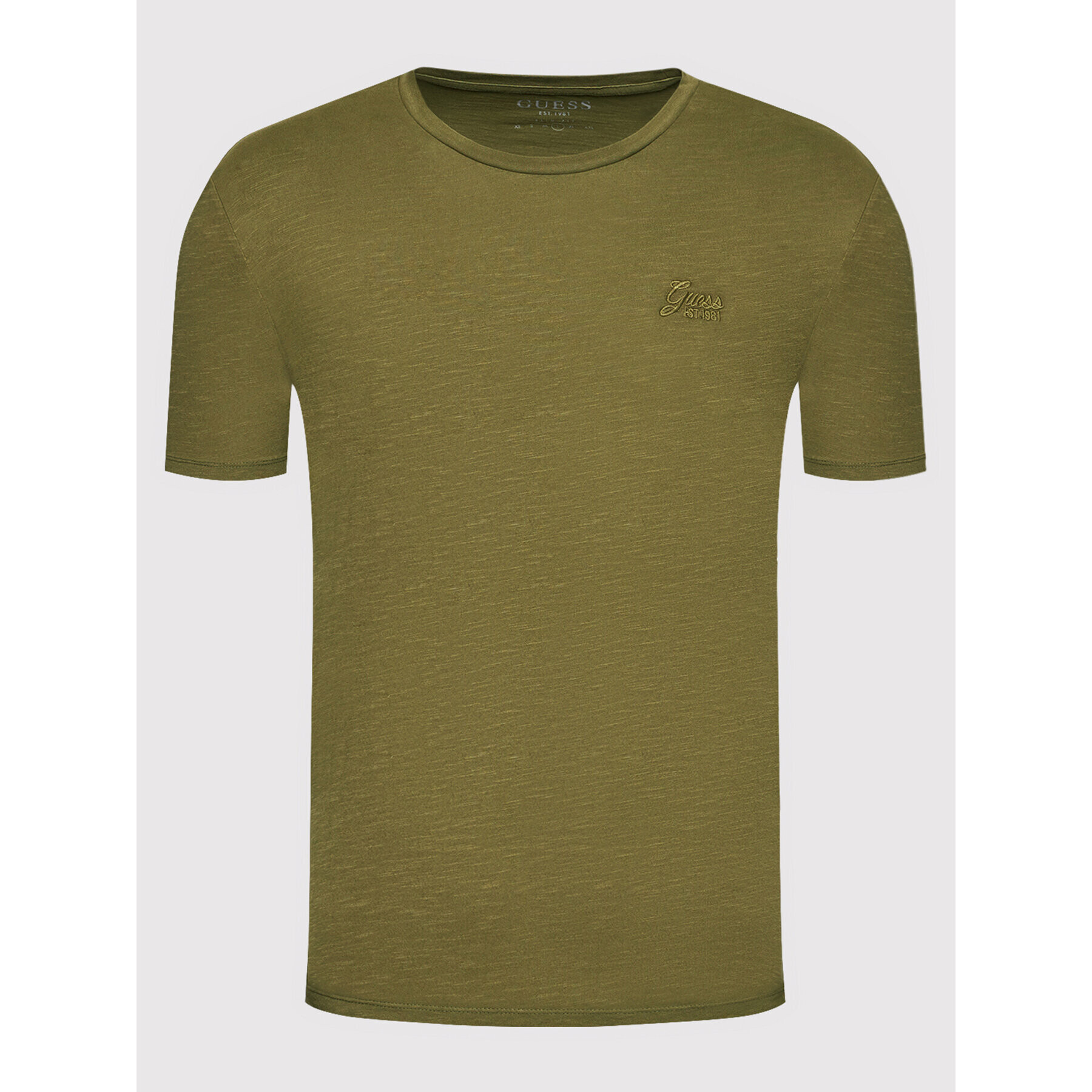 Guess Tricou M1BI04 K6XN1 Verde Slim Fit - Pled.ro