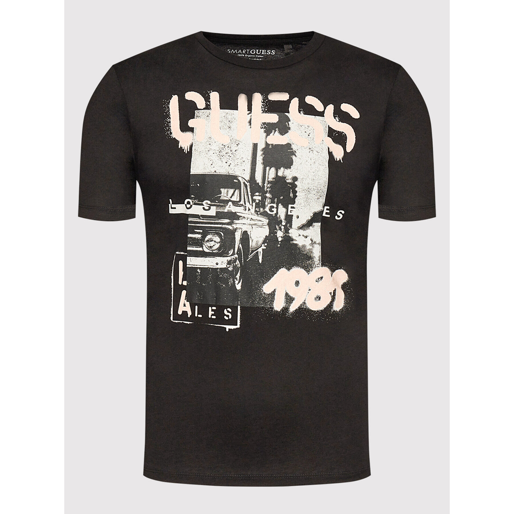 Guess Tricou M1BI34 KARC9 Negru Regular Fit - Pled.ro