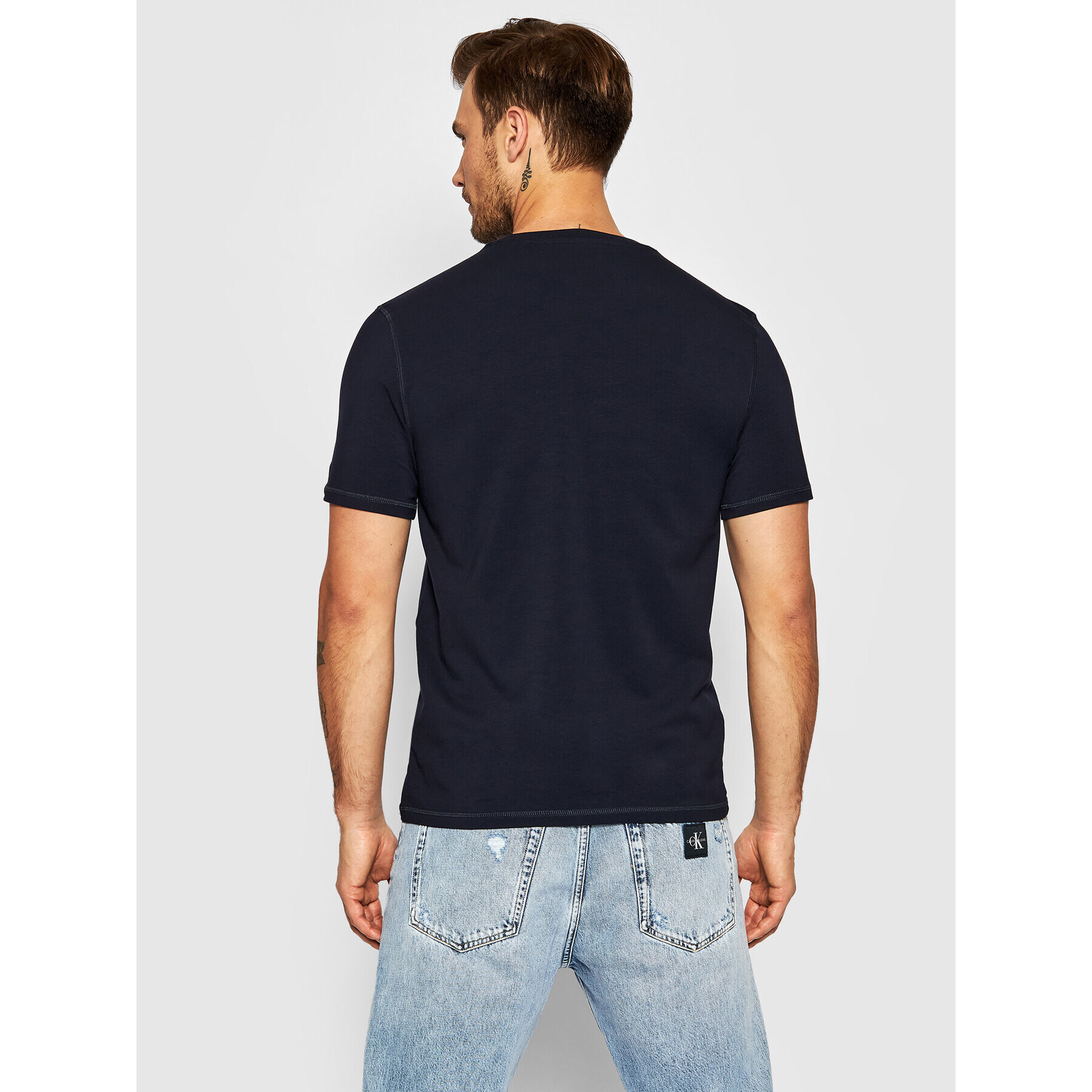 Guess Tricou M1BI35 J1311 Bleumarin Slim Fit - Pled.ro