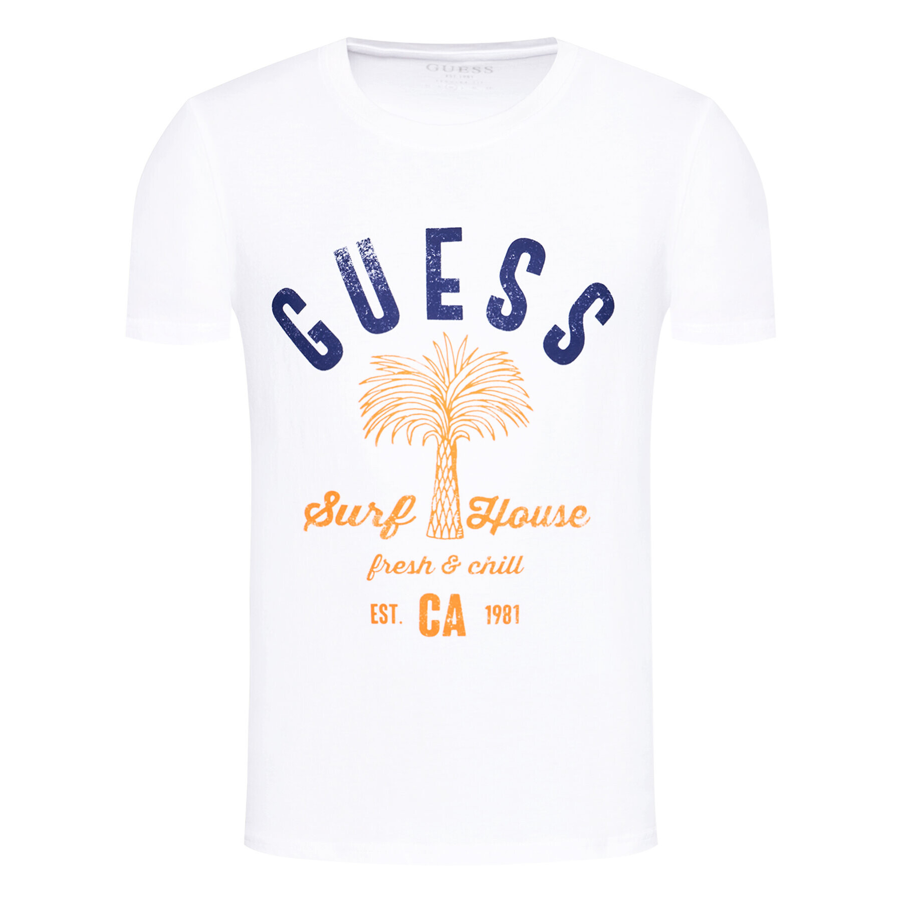 Guess Tricou M1GI84 I3Z00 Alb Regular Fit - Pled.ro