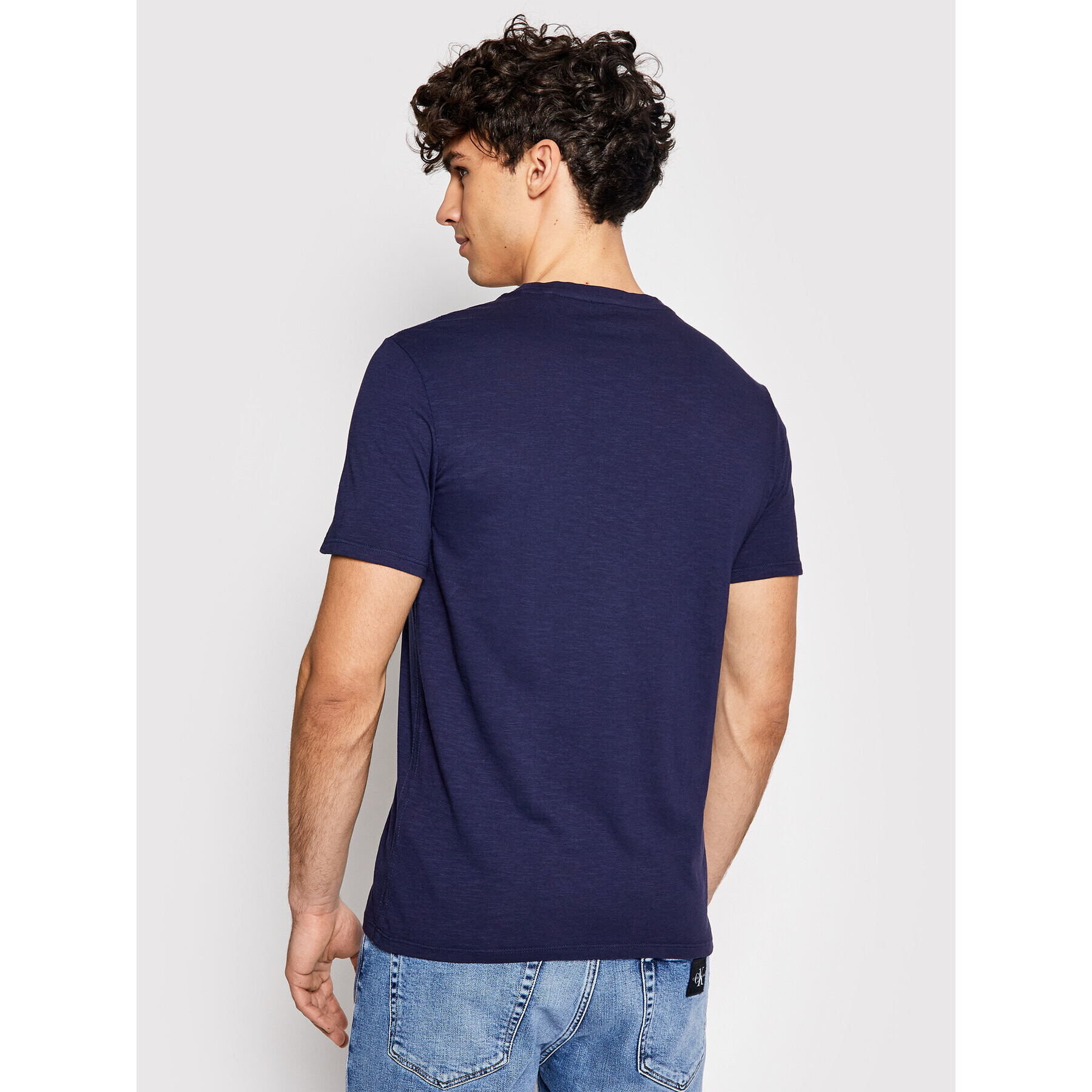 Guess Tricou M1GI97 K6XN1 Bleumarin Slim Fit - Pled.ro