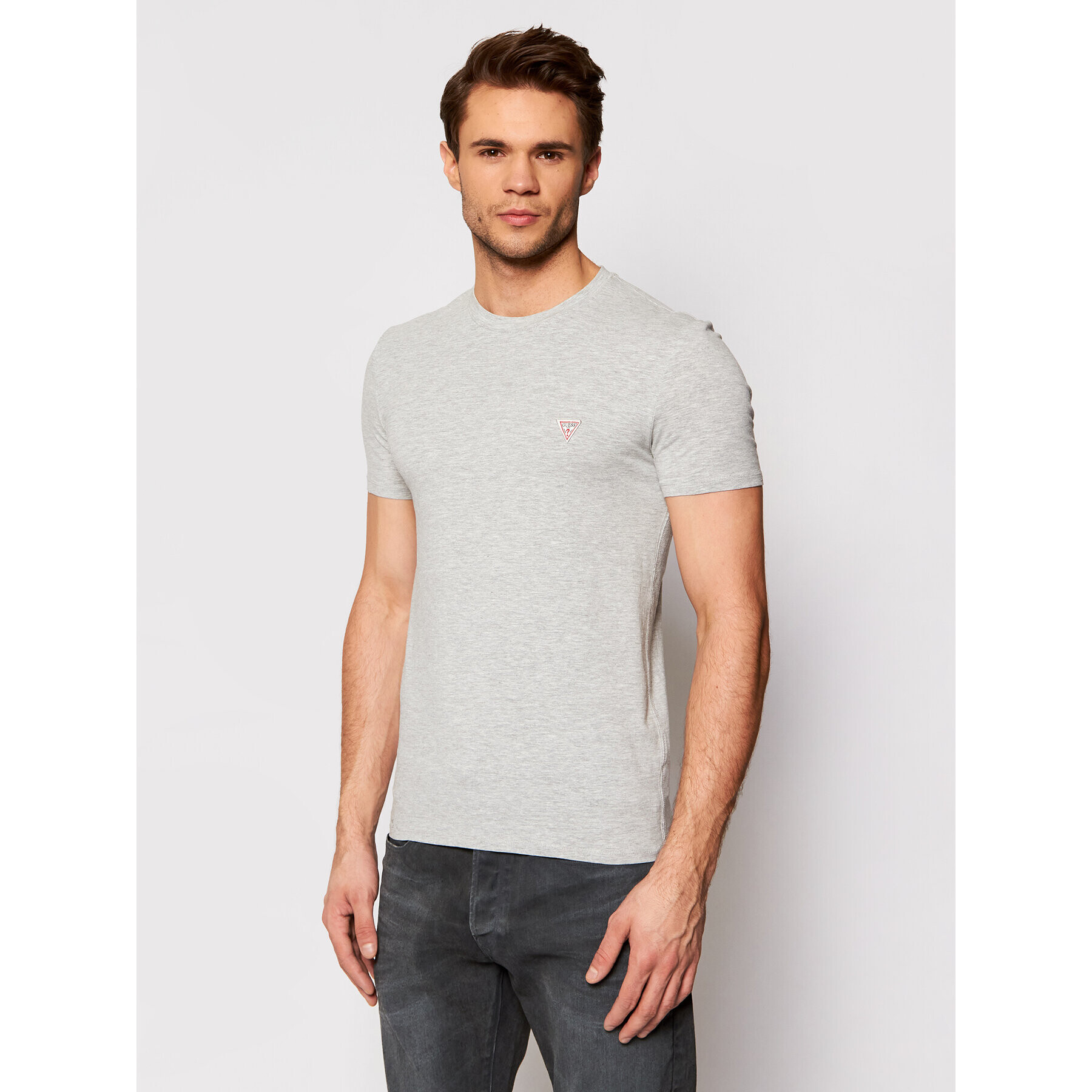 Guess Tricou M1RI24 J1311 Gri Super Slim Fit - Pled.ro